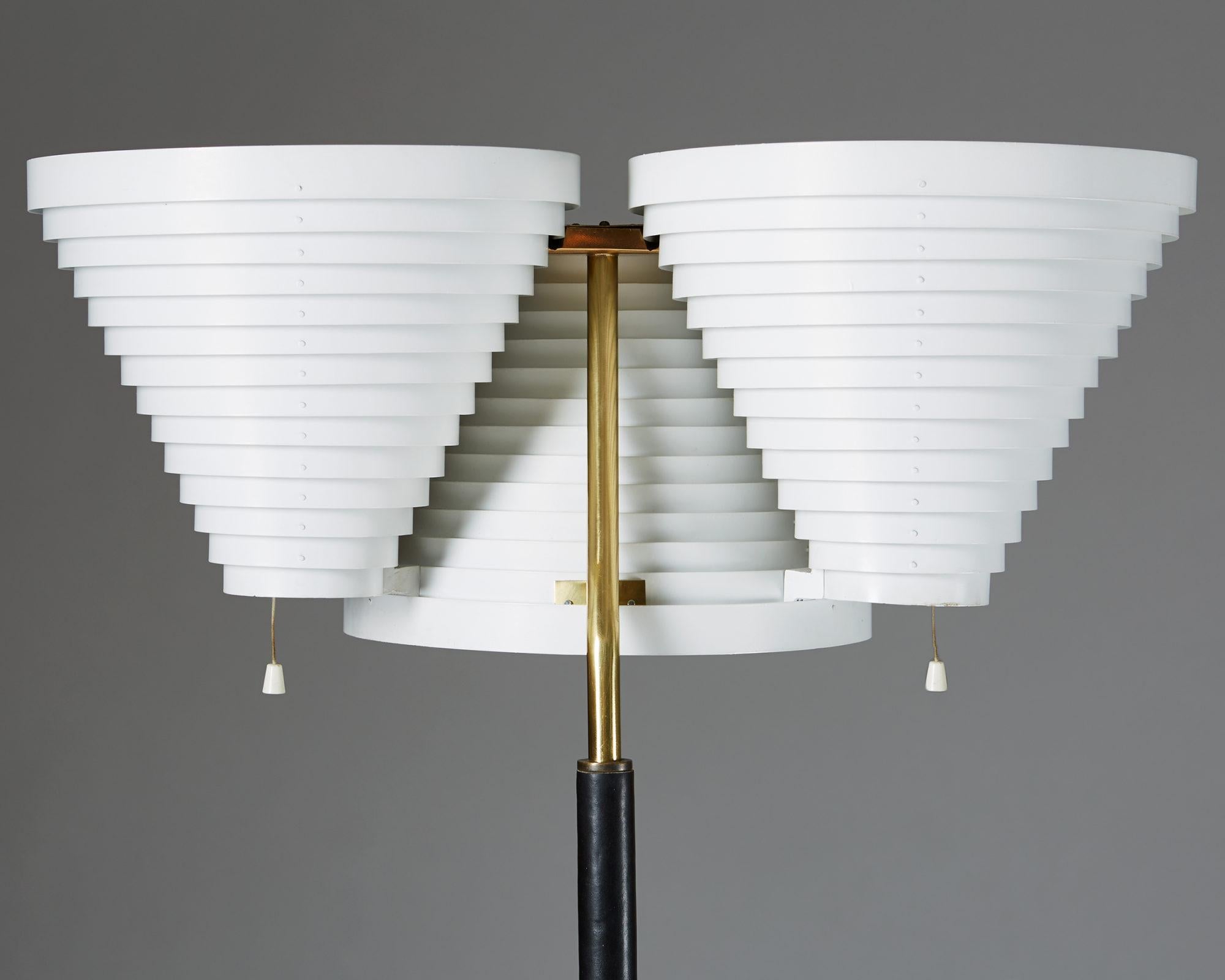 Finnish Floor Lamp Model A809 Designed by Alvar Aalto for Valaistustyö, Finland, 1959 For Sale