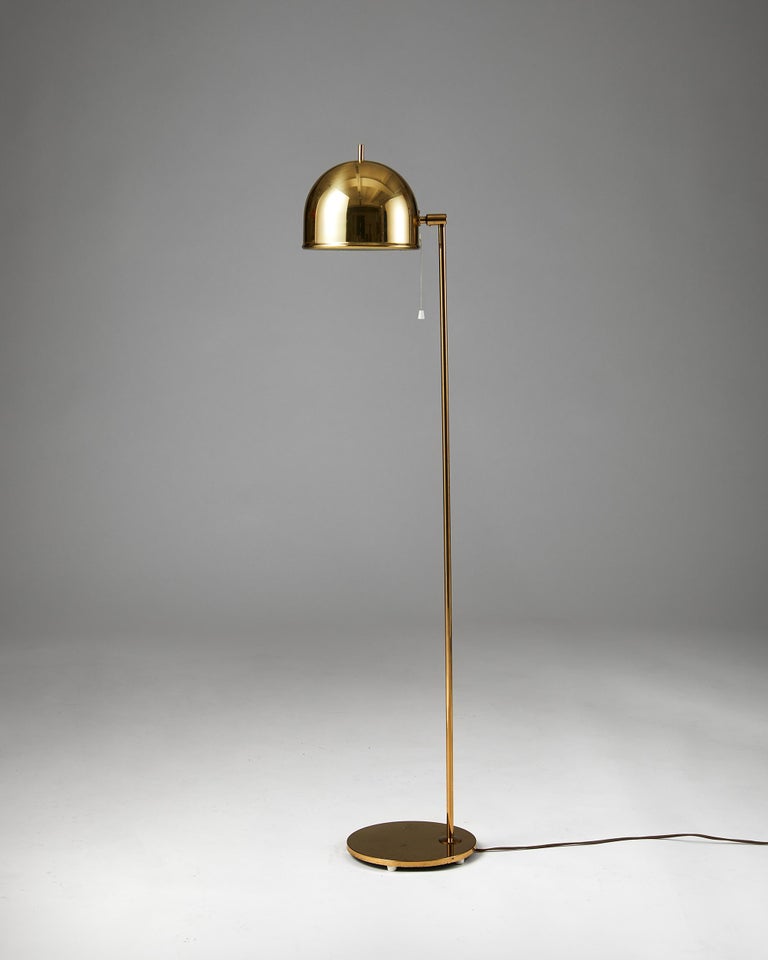 Mid-Century Modern Floor Lamp Model G-075 Designed by Eje Ahlgren for Bergboms, Sweden, 1960's For Sale