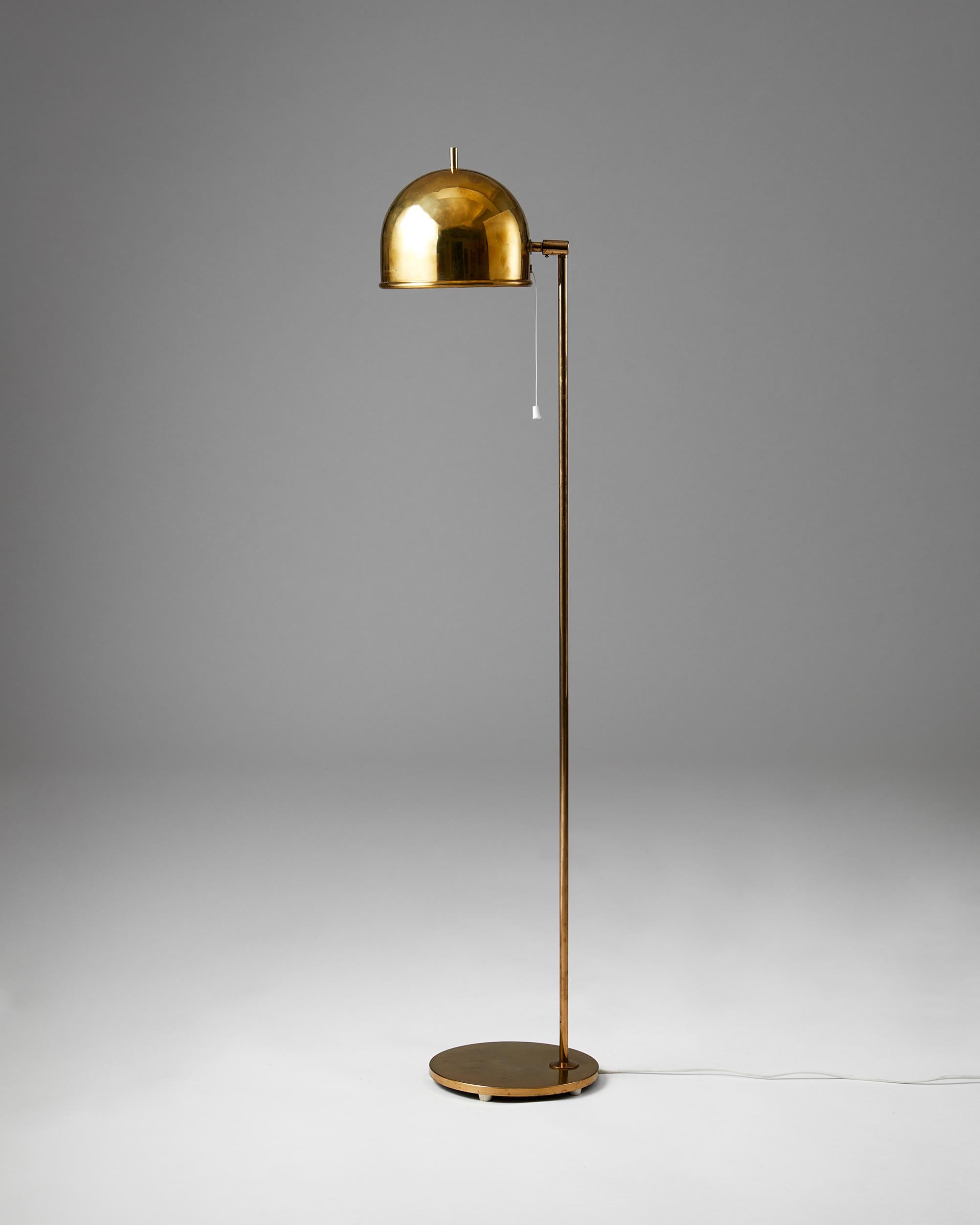 Mid-Century Modern Floor Lamp Model G-075 Designed by Eje Ahlgren for Bergboms, Sweden, 1960s For Sale