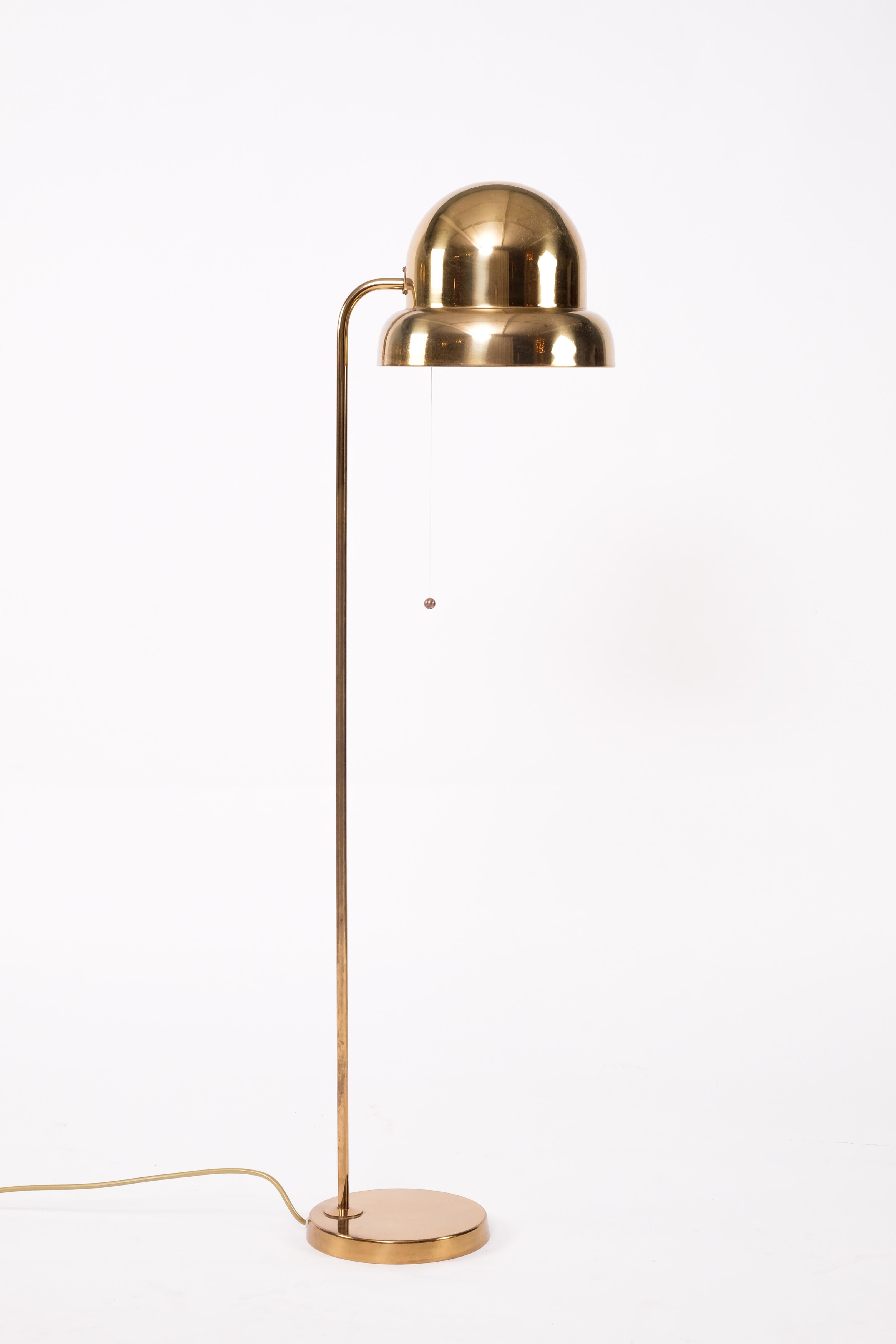 Brass Floor Lamp, Model G-090, Bergboms, Sweden, 1960s For Sale