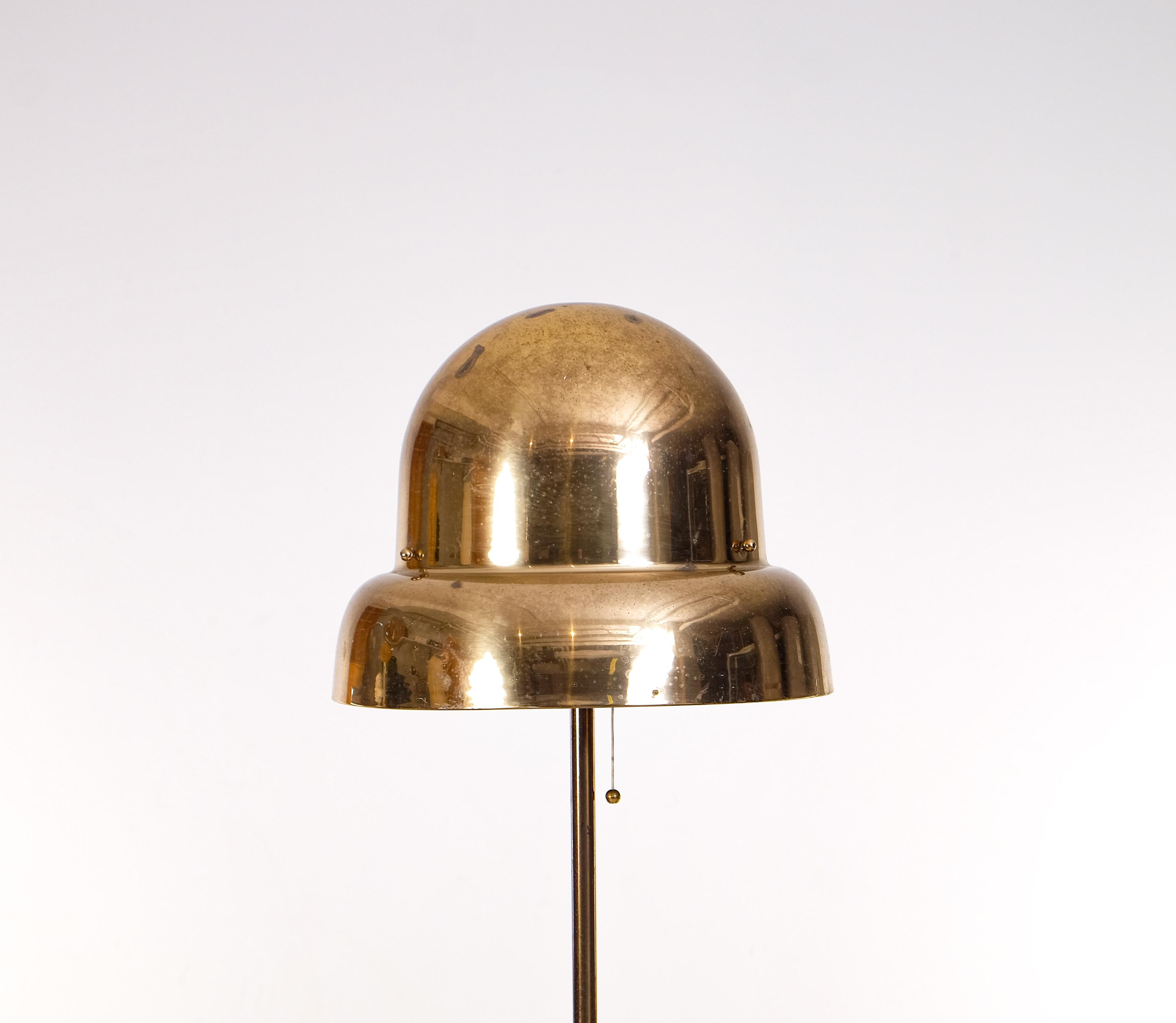 Brass Floor Lamp Model G-125 by Bergboms, Sweden, 1960s For Sale