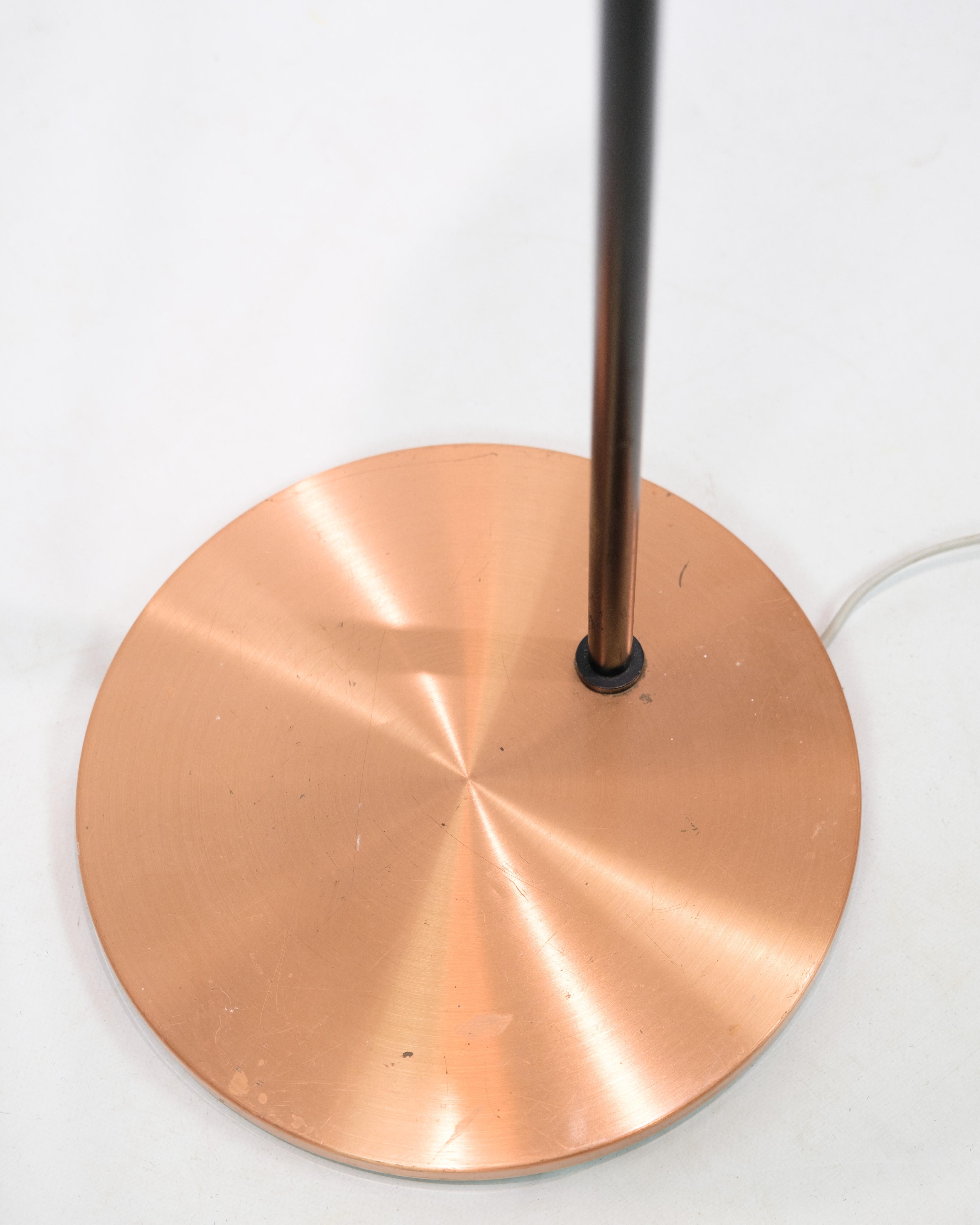 Late 20th Century Floor Lamp  Model Studio Made In Metal & Copper By Jo Hammerborg From 1970s  For Sale