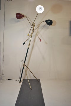 Italian Brass "Triennale" Floor Lamp  in the Style of Angelo Lelli for Arredoluc