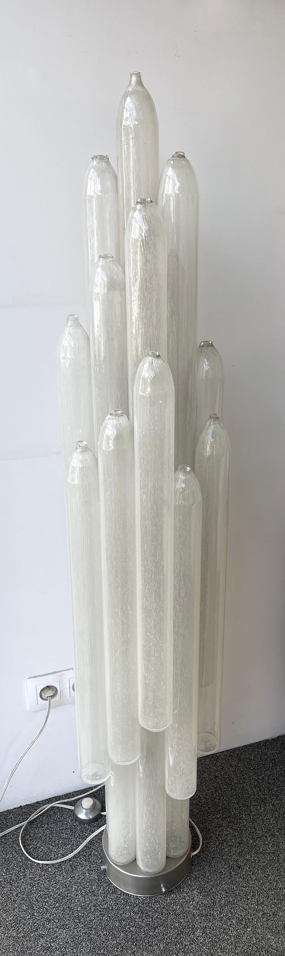 Floor Lamp Murano Glass and Metal by C.A.S.A, Italy, 1970s 3