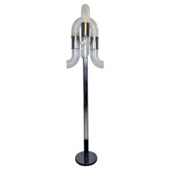 Floor Lamp Murano Glass and Metal Chrome by Aldo Nason, Italy, 1970s