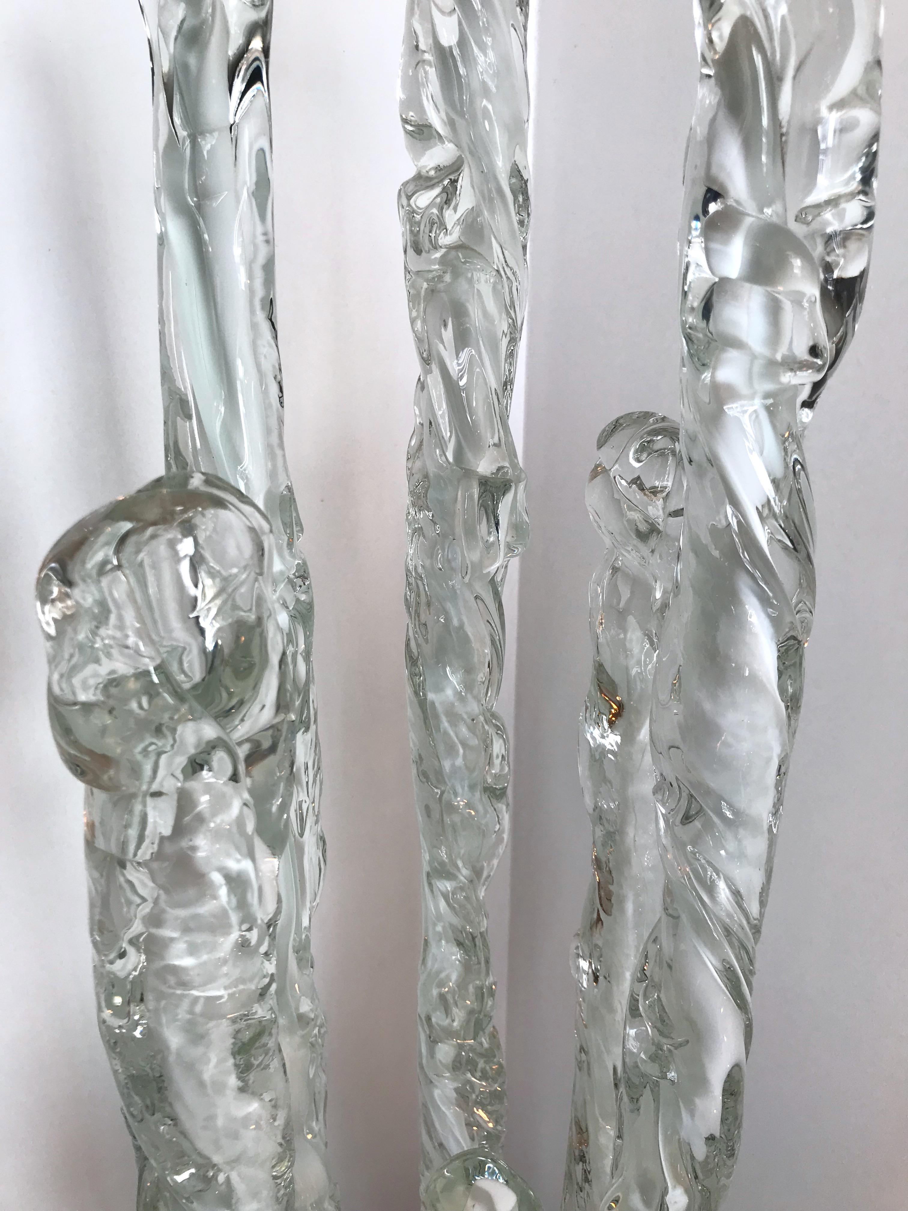 Space Age Floor Lamp Murano Glass Excalibur by Ettore Gino Poli for Sothis, Italy, 1970s For Sale