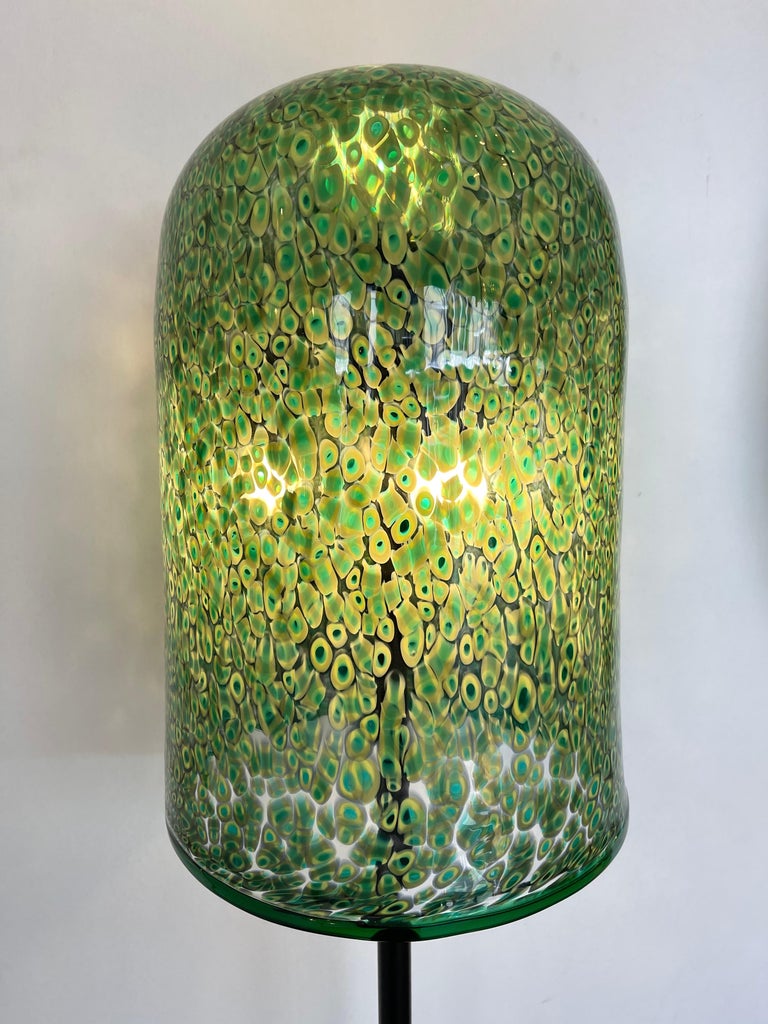 Italian Floor Lamp Murano Glass Metal by Gae Aulenti for Vistosi, Italy, 1970s For Sale