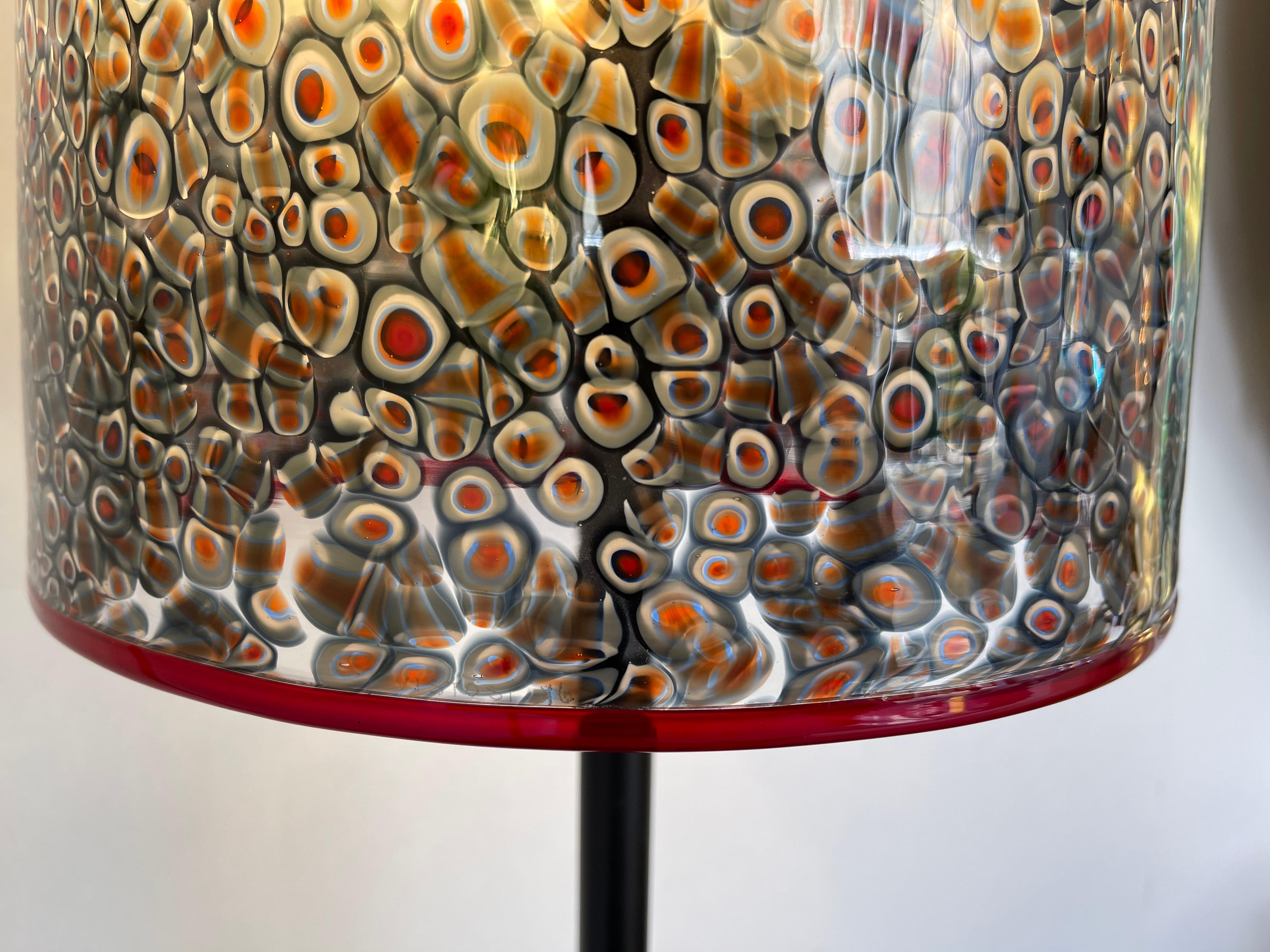 Floor Lamp Murano Glass Metal by Gae Aulenti for Vistosi. Italy, 1970s In Good Condition In SAINT-OUEN, FR