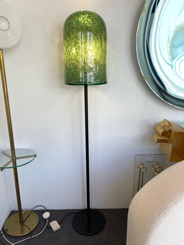Late 20th Century Floor Lamp Murano Glass Metal by Gae Aulenti for Vistosi, Italy, 1970s For Sale