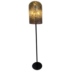 Floor Lamp Murano Glass Metal by Gae Aulenti for Vistosi. Italy, 1970s