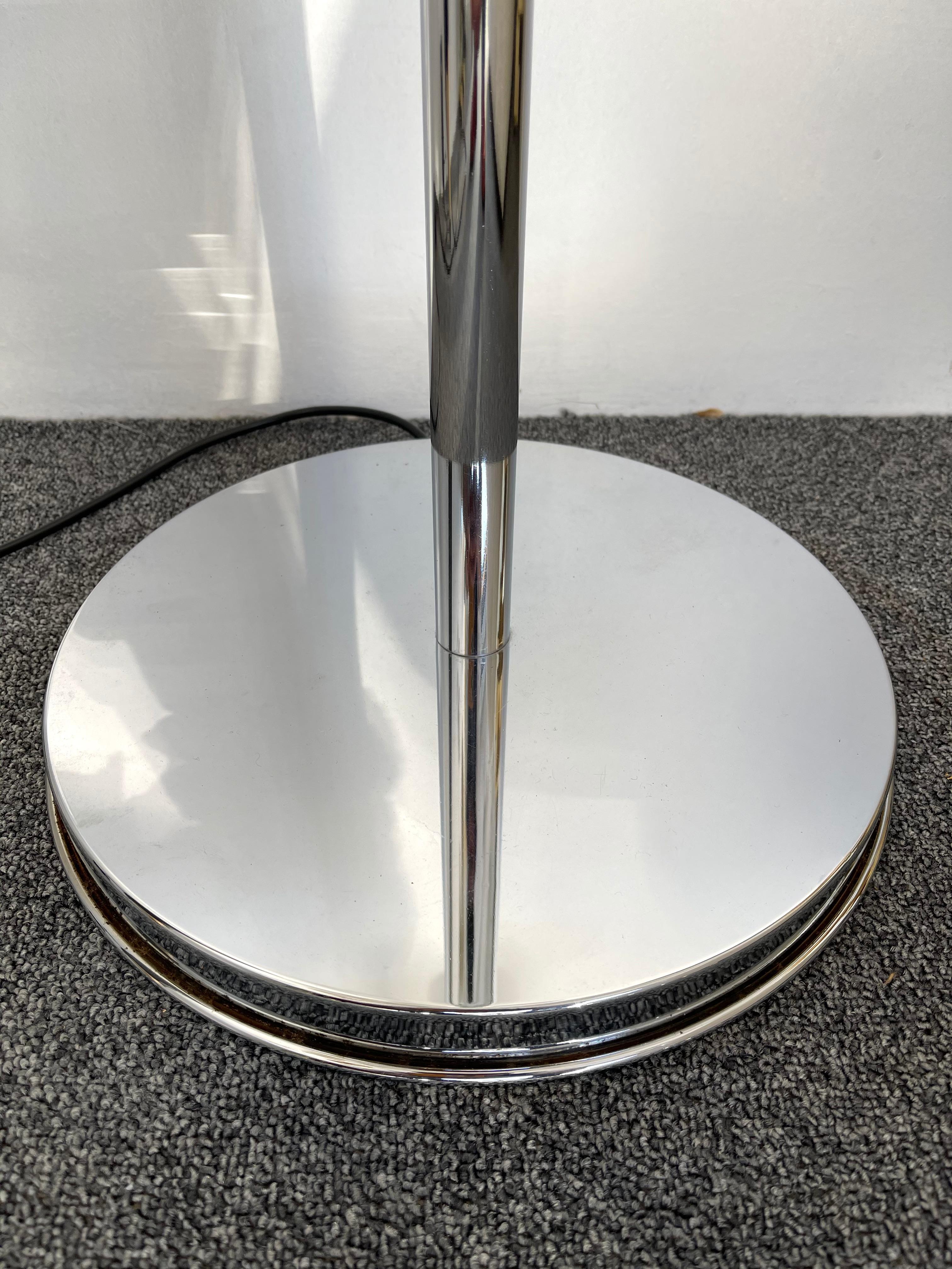 Floor Lamp Murano Glass Metal Chrome by Mazzega, Italy, 1970s For Sale 3