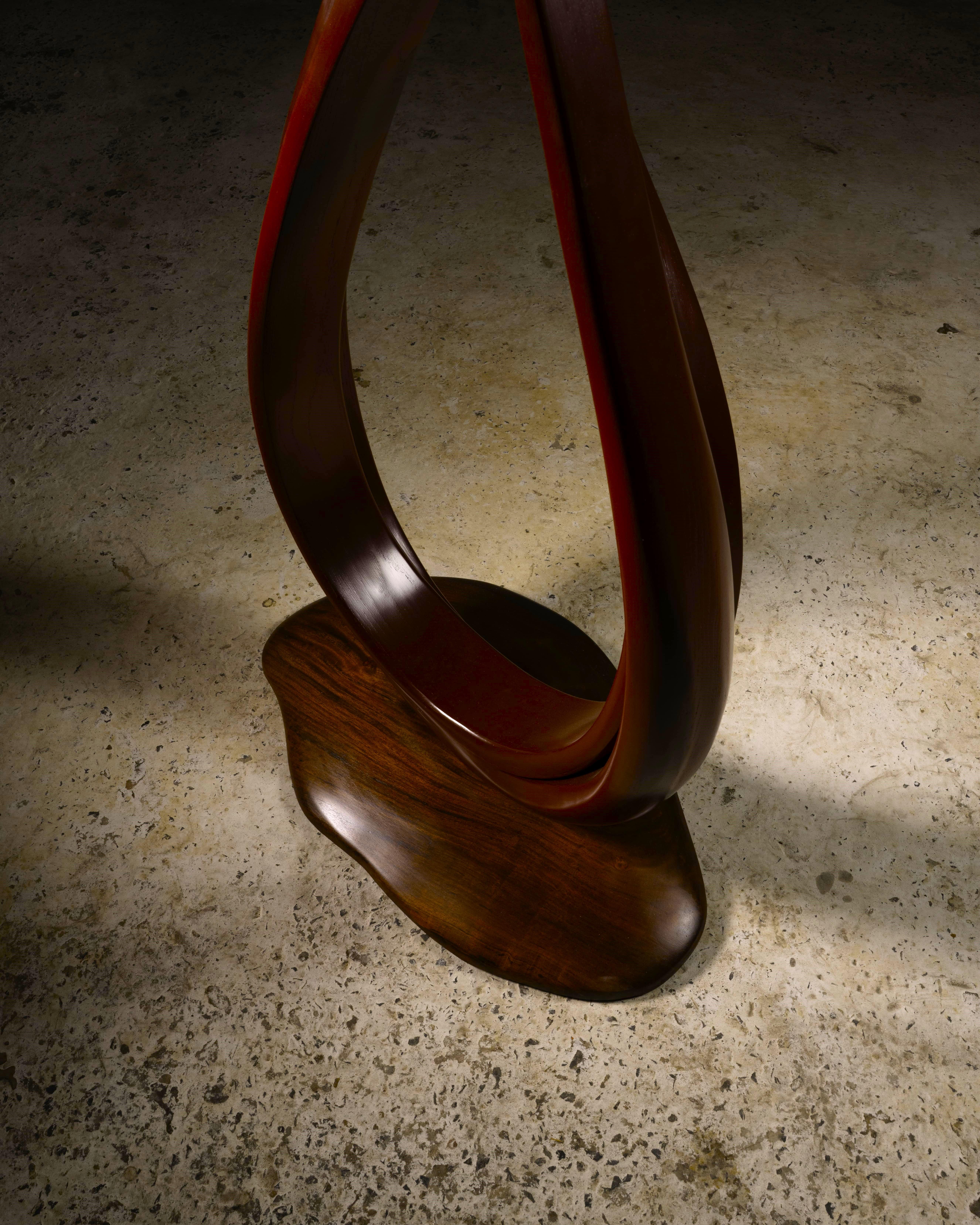Travail du bois Lampadaire n° 5 - Série Fluentum en vente