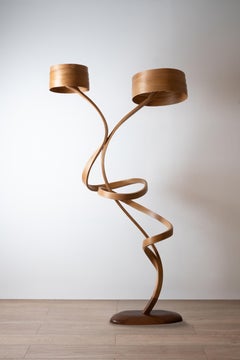 Lampadaire n° 6 - Série Vrksa - Lampe en bois