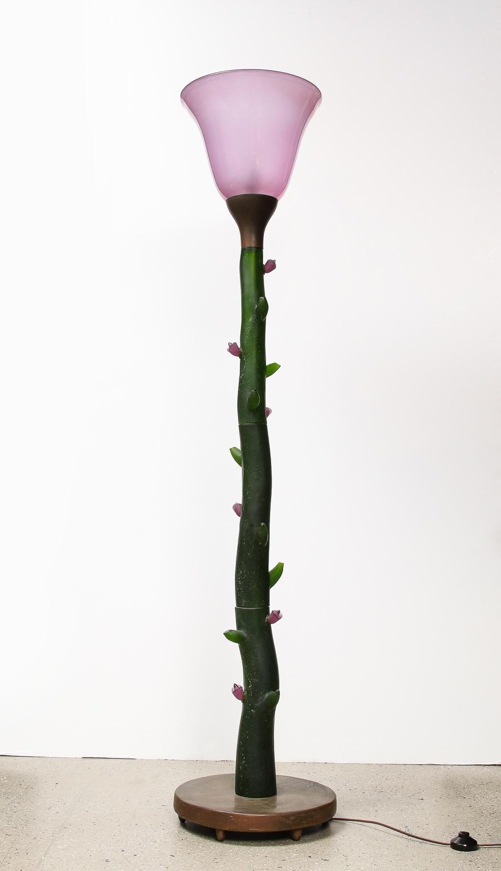 Hand-Crafted Floor Lamp No.4045-2 by Eric Schmitt for Daum For Sale
