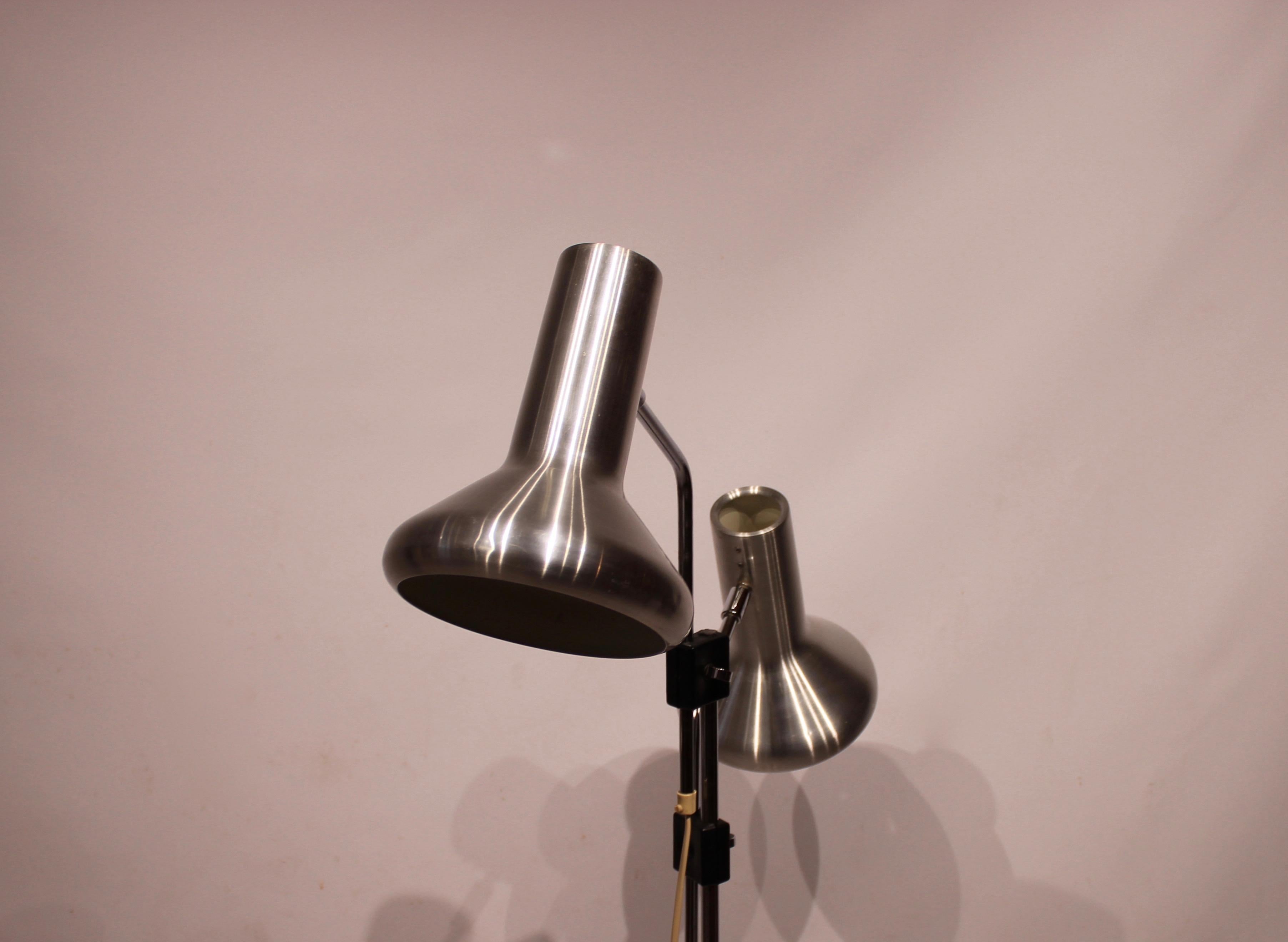 Mid-20th Century Floor Lamp Made In Steel, Danish Design From 1960s For Sale