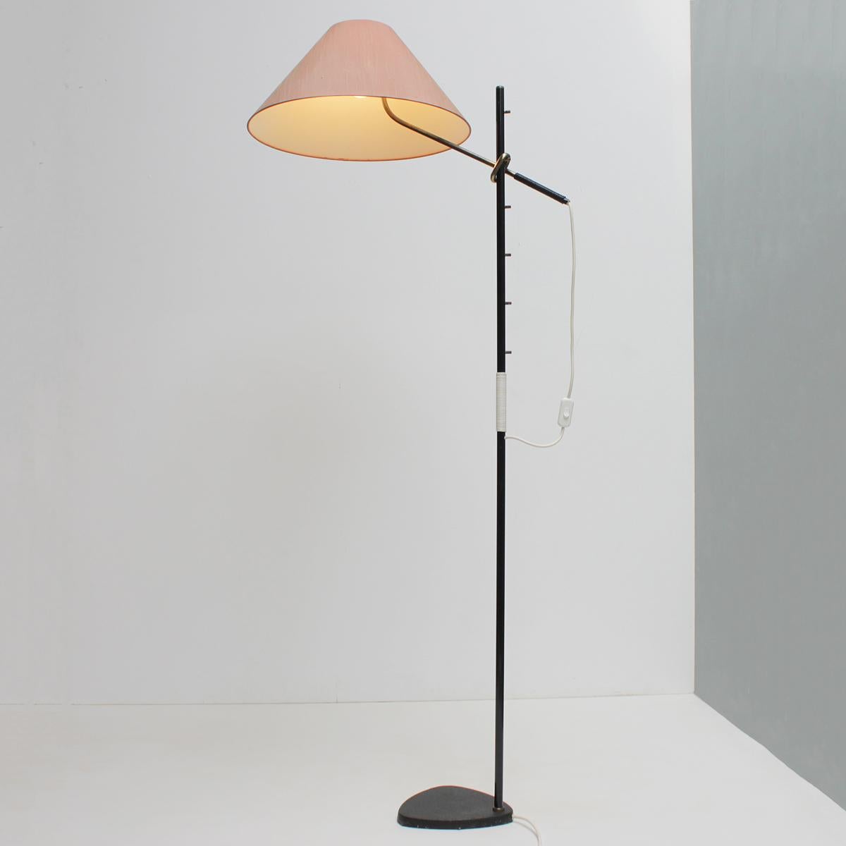 Lacquered Floor Lamp Pelican by J.T. Kalmar, Vienna Austria For Sale
