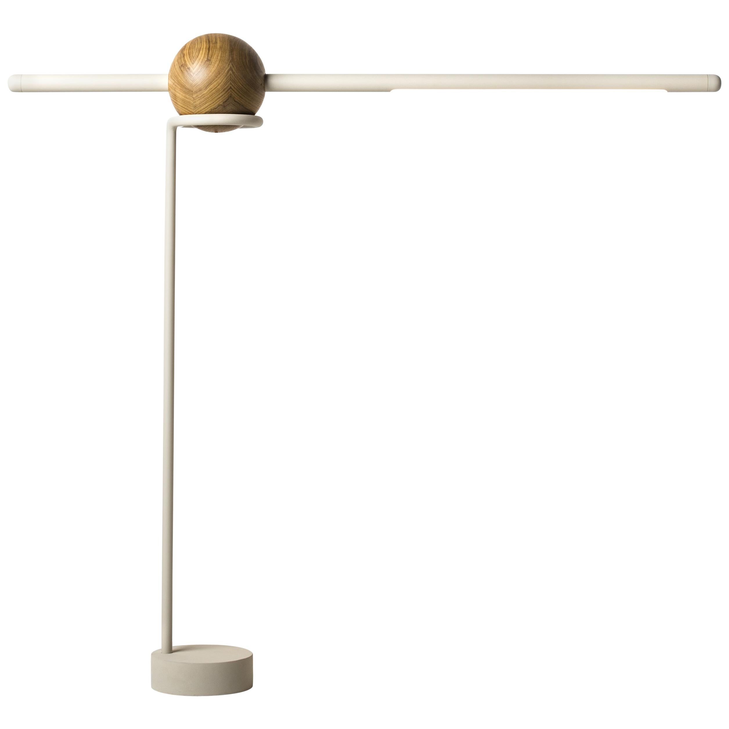 Floor Lamp Pivô on Tropical Brazilian Hardwood For Sale