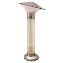 Floor Lamp Glass Plexiglass Metal Aluminum Midcentury Italian Design 1970s Floor Lamp Glass Plexiglass Metal Aluminum Midcentury Italian Design 1970s