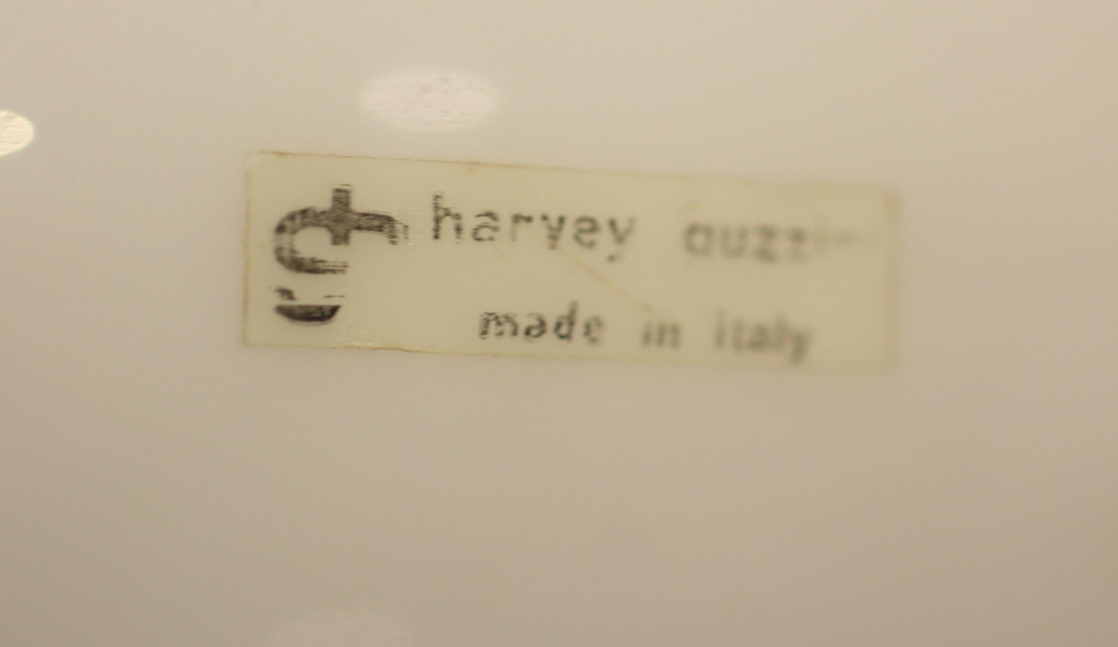 Mid-Century Modern Rare 1970s Italian Floor Lamp 'Quadrifoglio' by Harvey Guzzini, Steel and Acryl