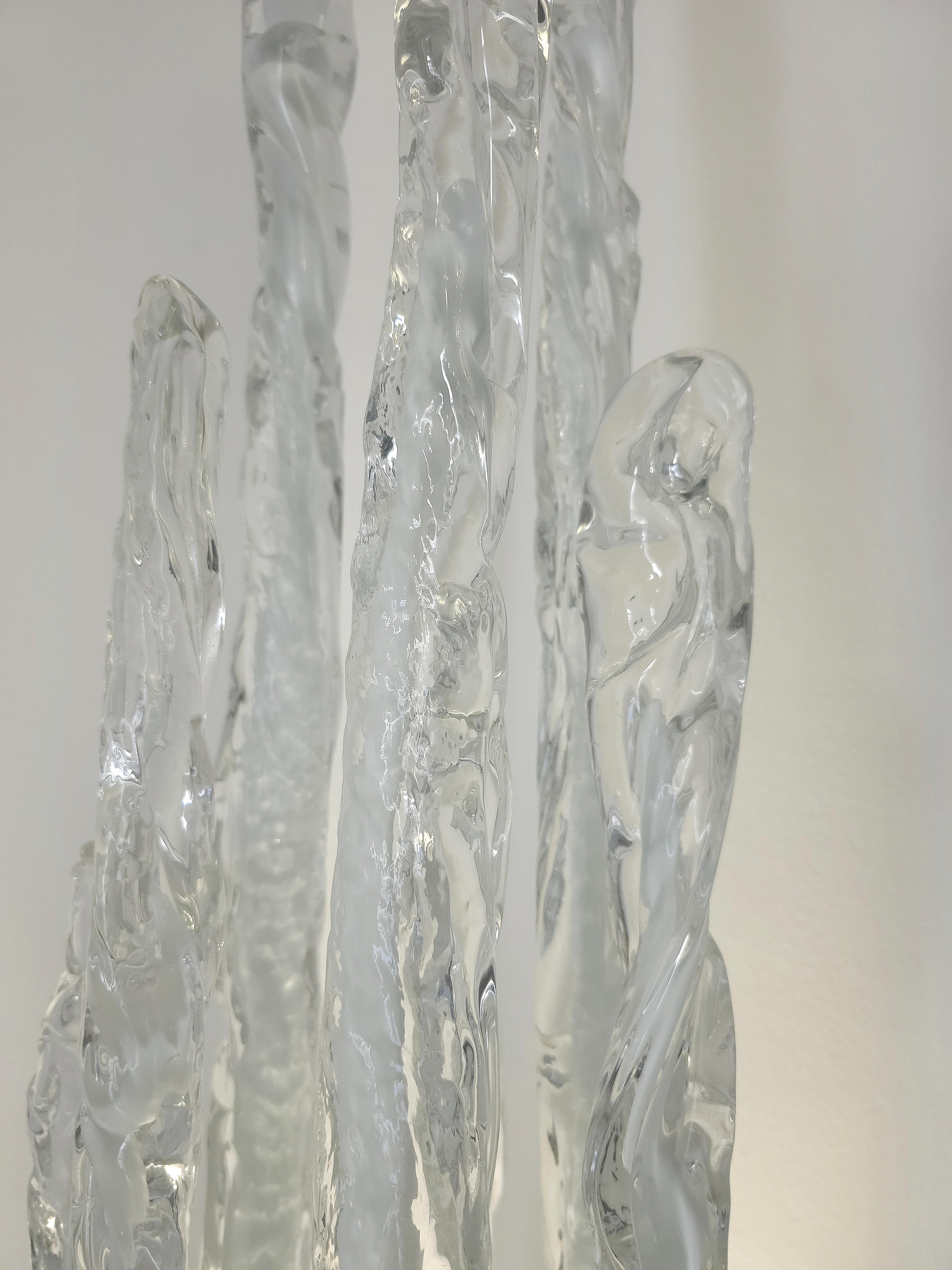  Floor Lamp Sculptural Murano Glass Ettore Fantasia Gino Poli for Sothis 1970s For Sale 2