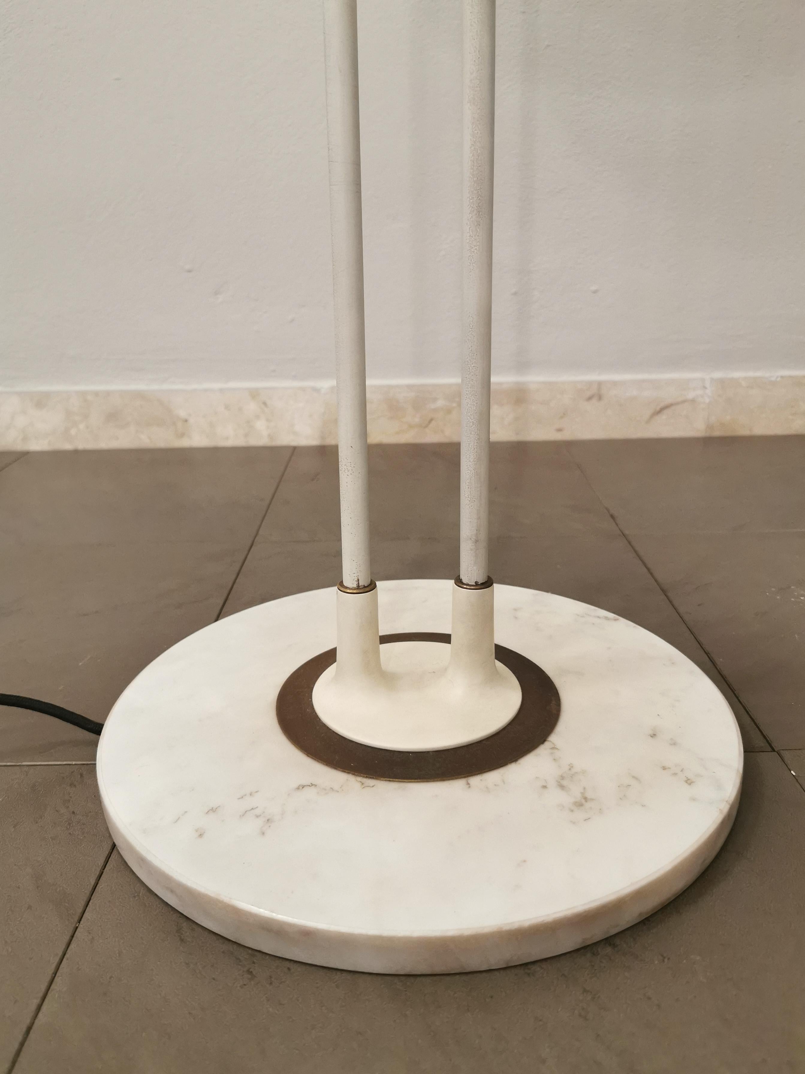  Floor Lamp Stilnovo Brass Aluminum Marble Adjustable Midcentury Italy 1950s 6