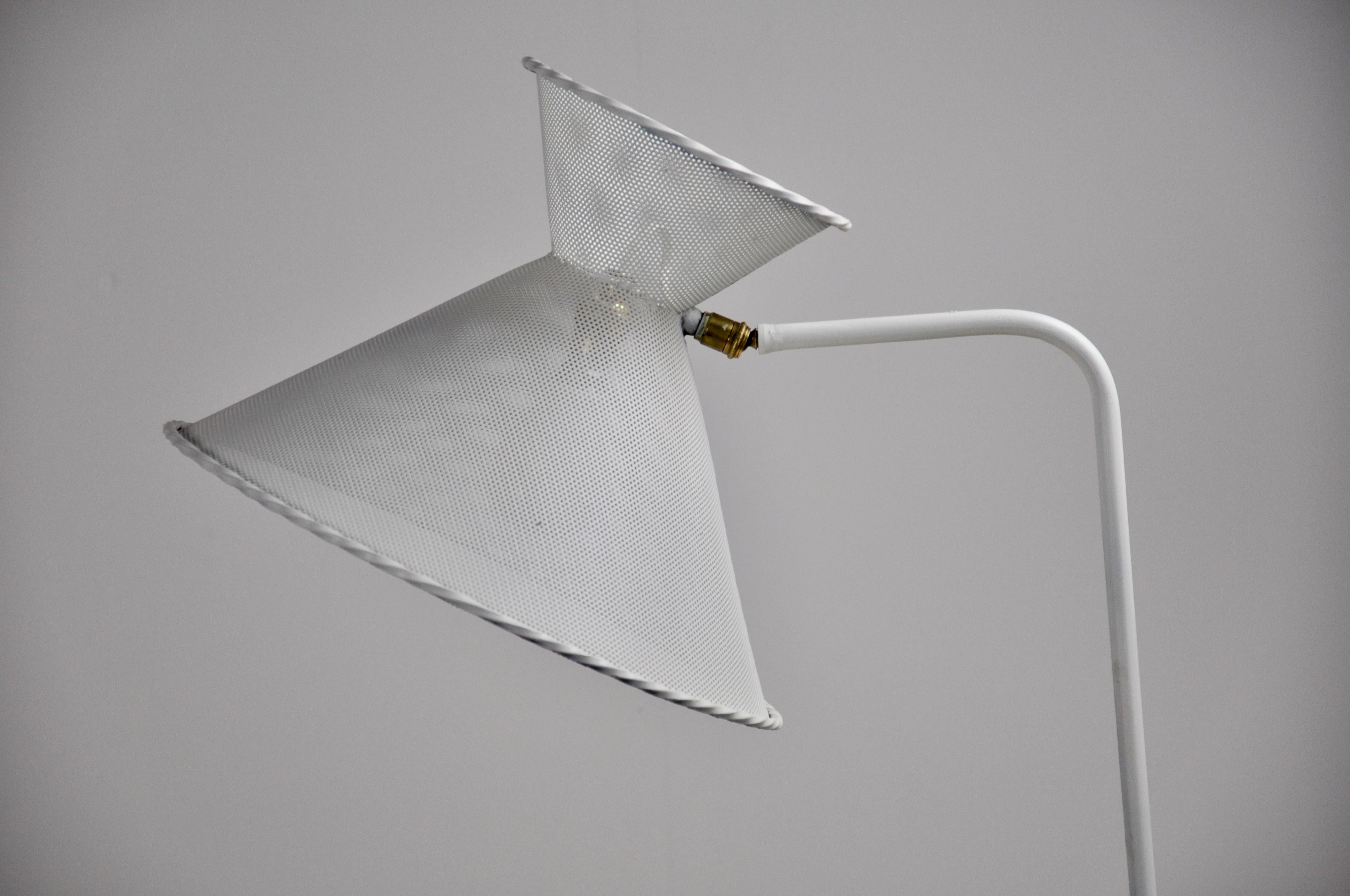 Height-adjustable floor lamp. Metal. Mathieu Mathieu style.