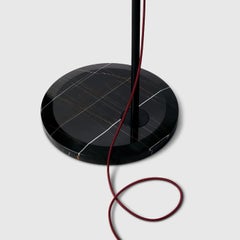 Floor Lamp 'Takayama' by Man of Parts, Black Metal + Black Marble Base