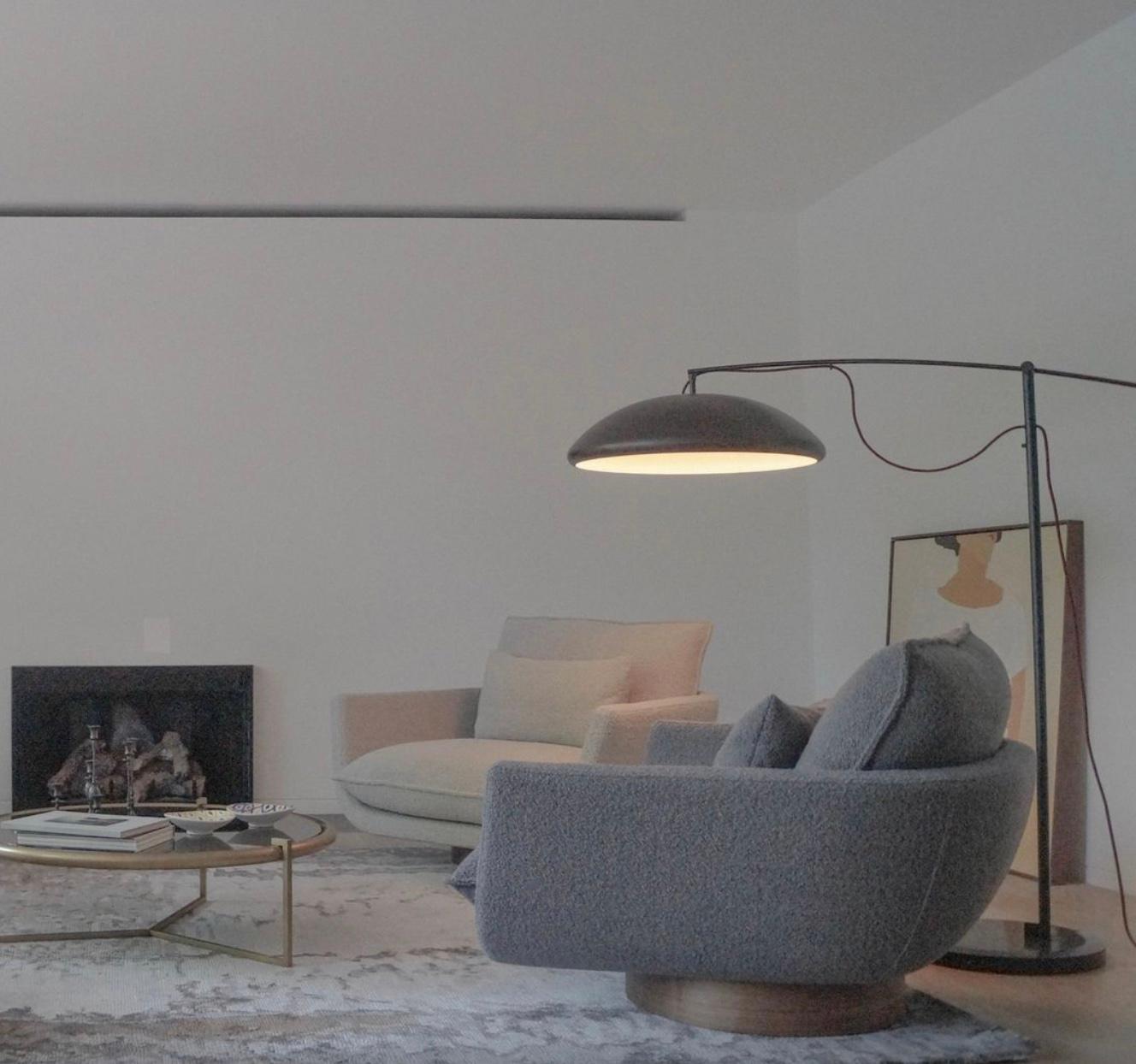 Lampada da terra 'Takayama' di Man of Parts, metallo bianco + base in marmo bianco in vendita 3