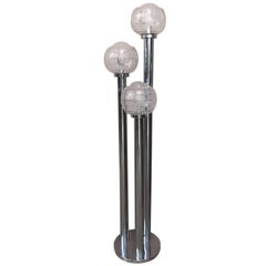 midcenturyFloor Lamp Three Chrome Stems 70 Years