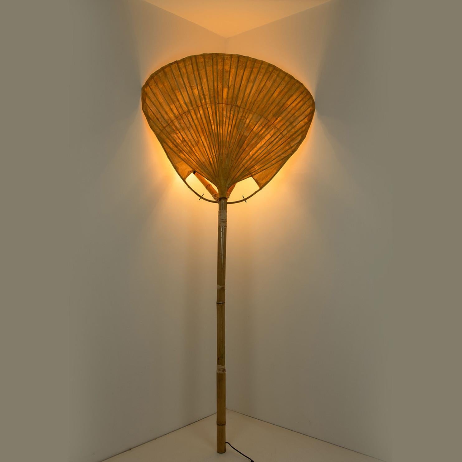 Floor Lamp “Uchiwa” by Ingo Maurer for Design M Germany, 1977 For Sale 3