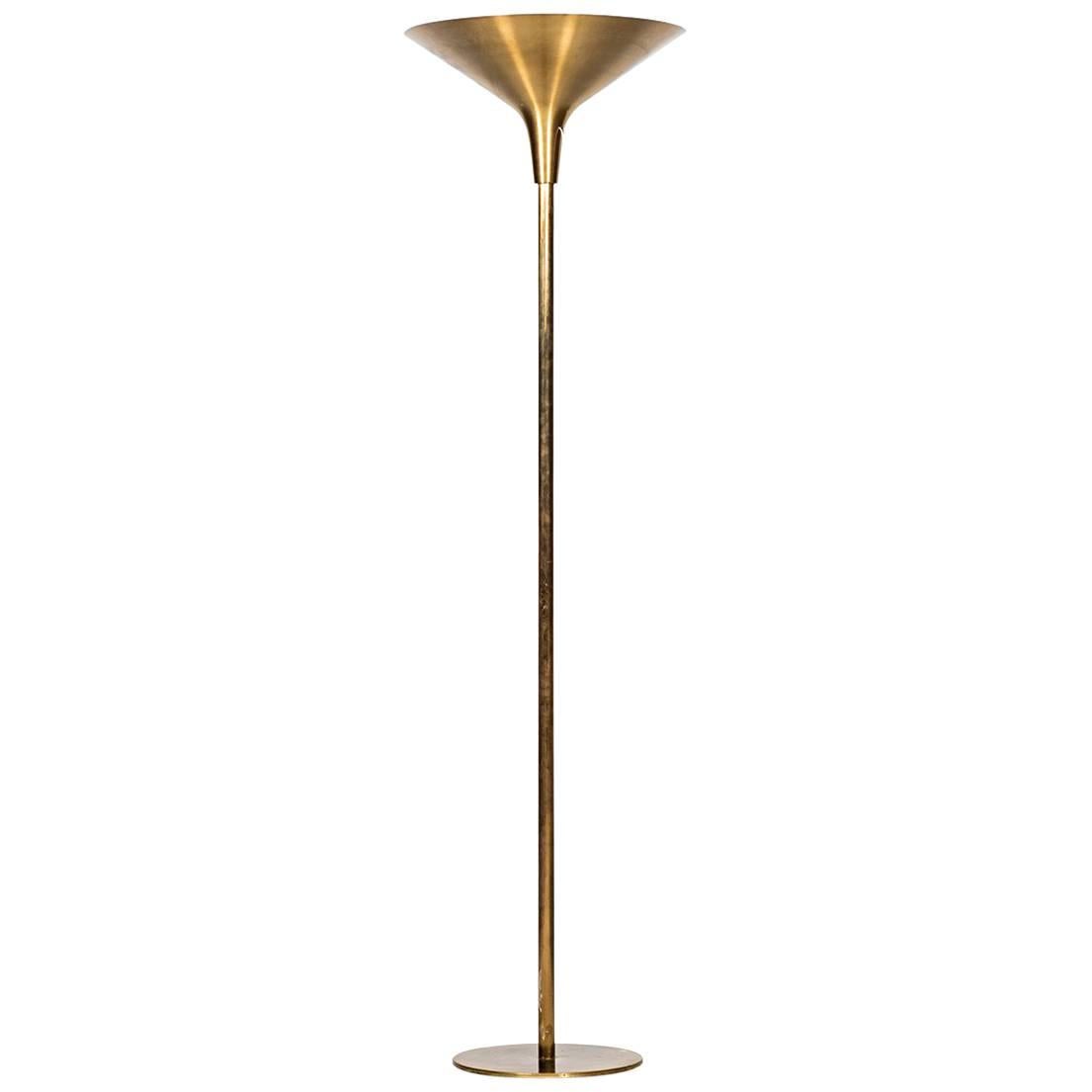 Floor Lamp / Uplight in Brass Produced in Denmark