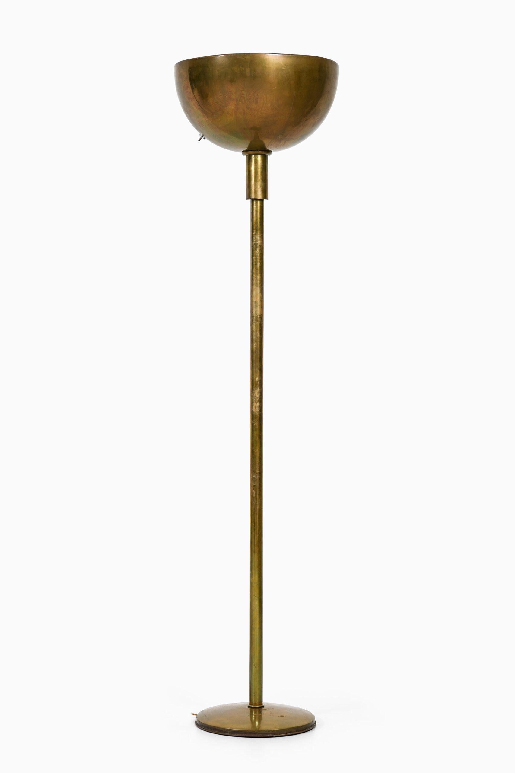 Brass Floor Lamp / Uplight Produced in Denmark For Sale