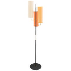 Lampadaire J. T. Kalmar Vienne, circa les années 1950, avec abat-jour d'origine