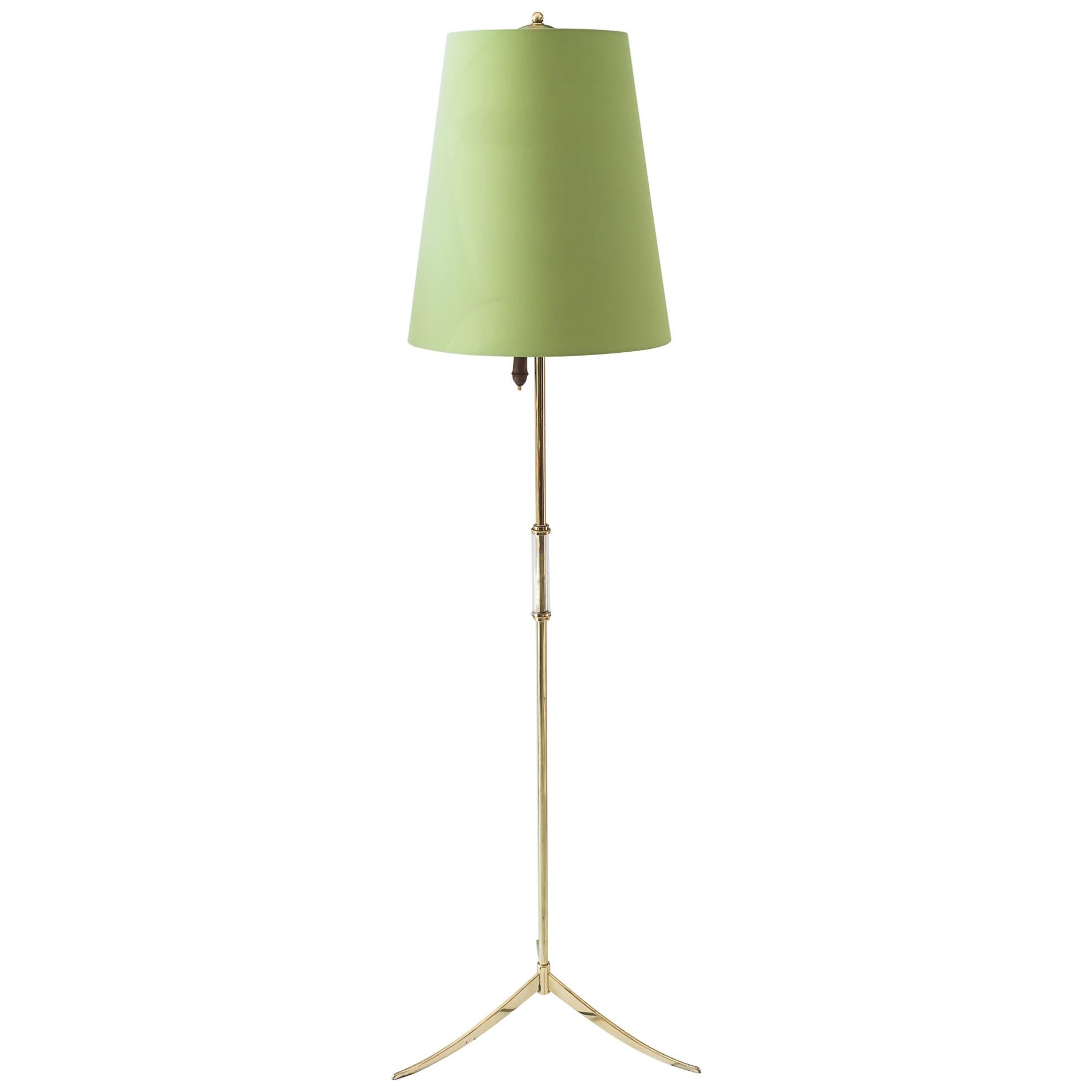 Floor Lamp, Vienna, circa 1960s with Glass Handle For Sale