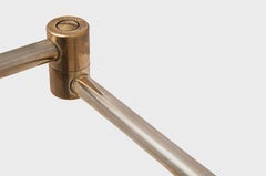 Floor Lamp, Vintage in Guilt Metal, with an Articulated Arm, Brass Color, France