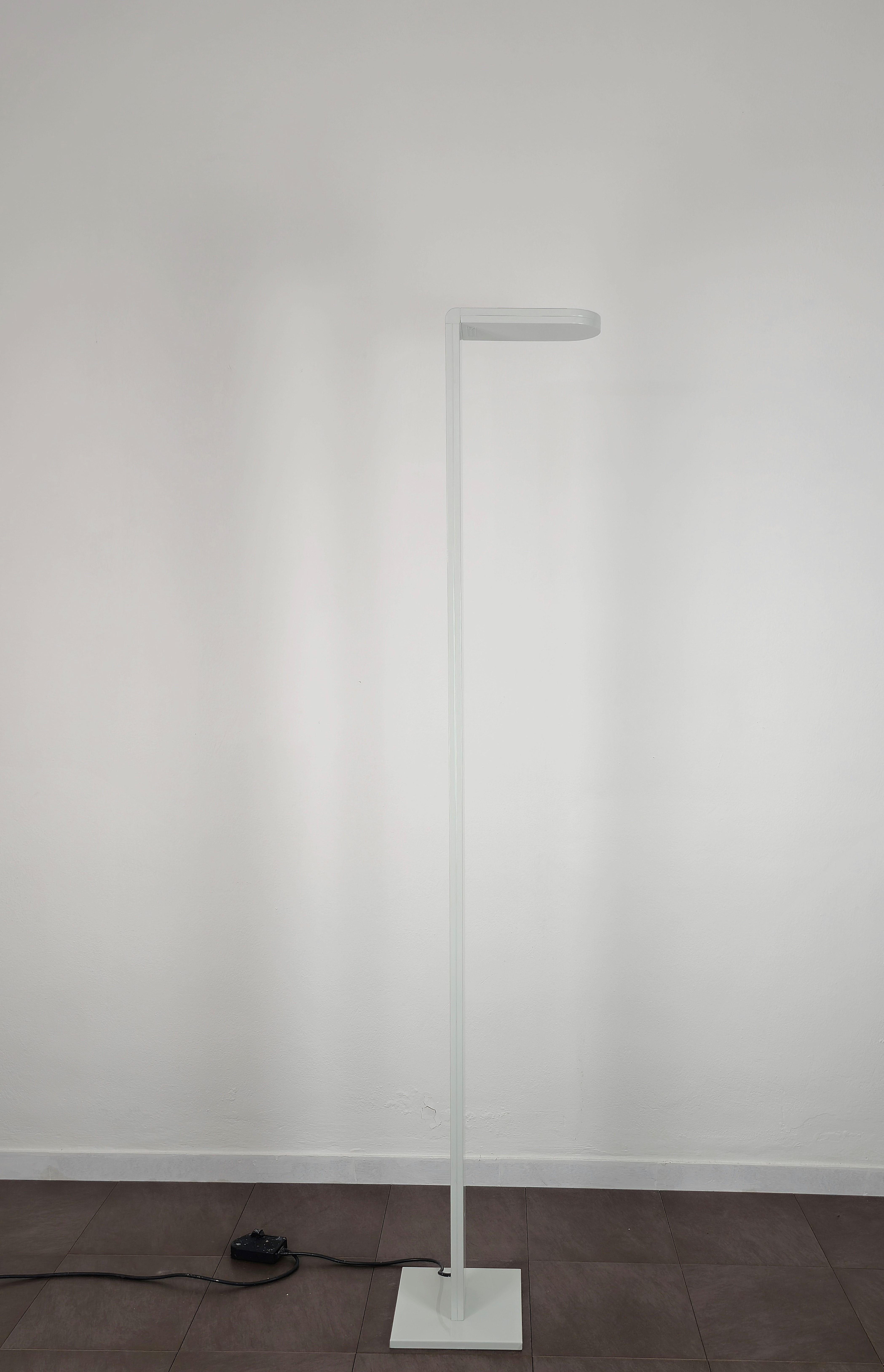 Floor Lamp White Lacquered Aluminum Castaldi Illuminazione Postmodern Italy 1980 For Sale 4