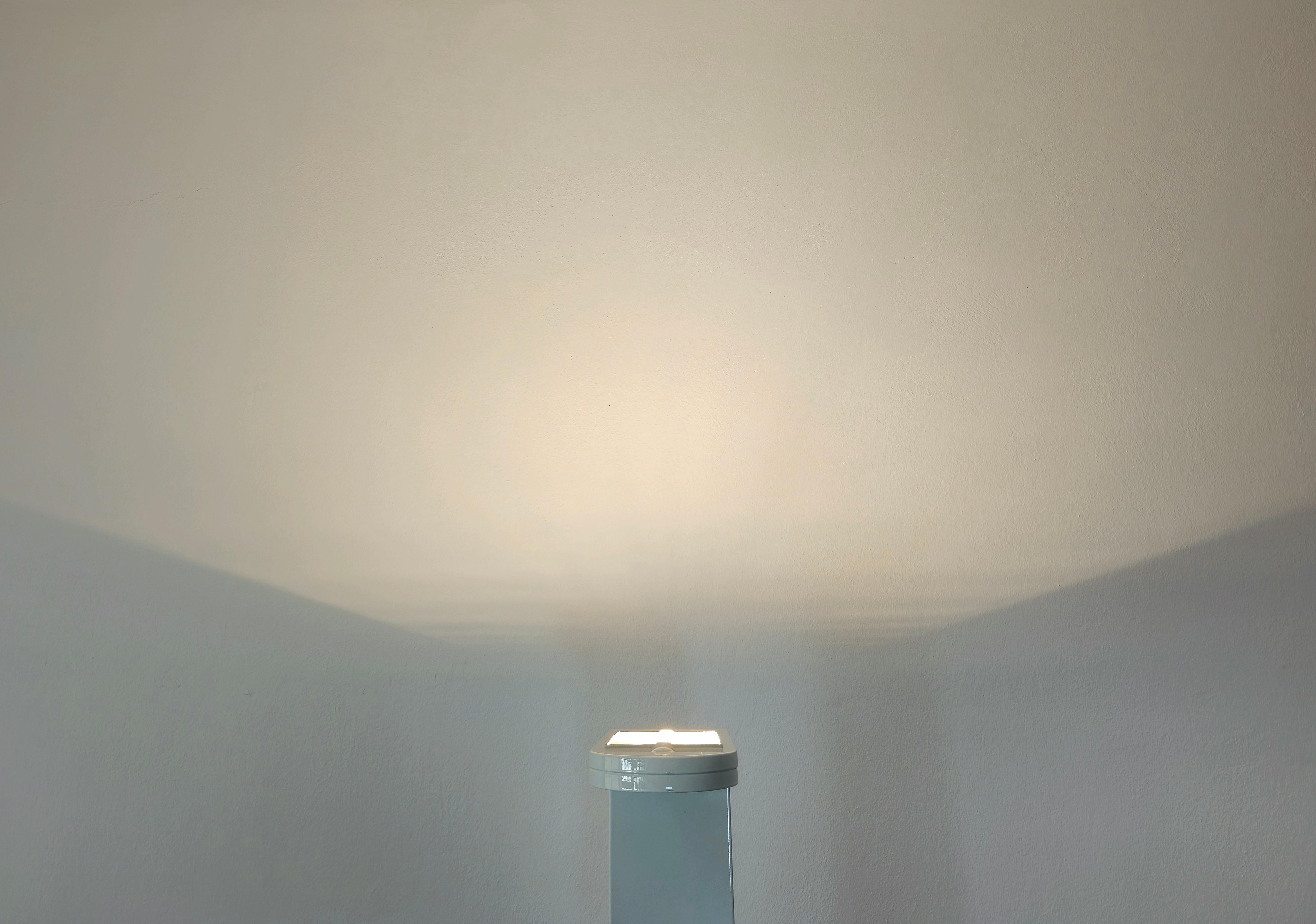 Floor Lamp White Lacquered Aluminum Castaldi Illuminazione Postmodern Italy 1980 For Sale 1