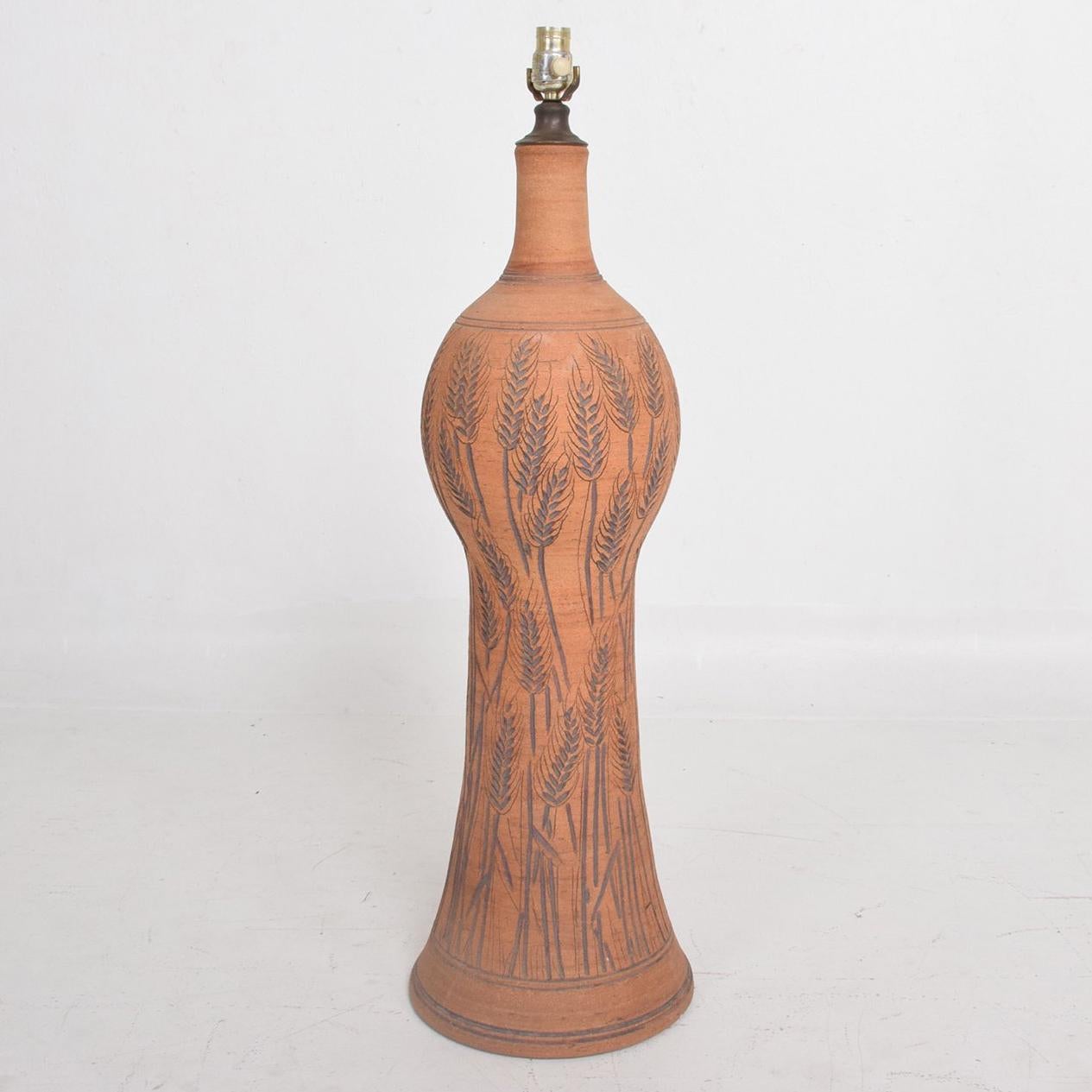 Floor Lamp Wishon Harrel Stoneware Ceramics, Mid-Century California Modern 2