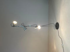 Floor lamp with 3 adjustable lights in chromed metal, 1970