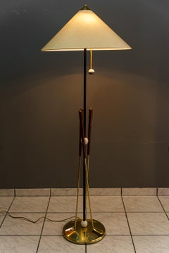 Floor lamp with 3 golf rackets italian around 1950s