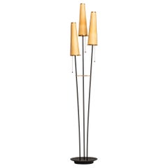 Floor Lamp with 3 Lamp Shades Produced in Sweden