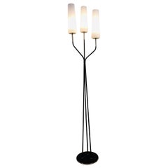Floor lamp with 3 light arms, Maison Lunel circa 1950