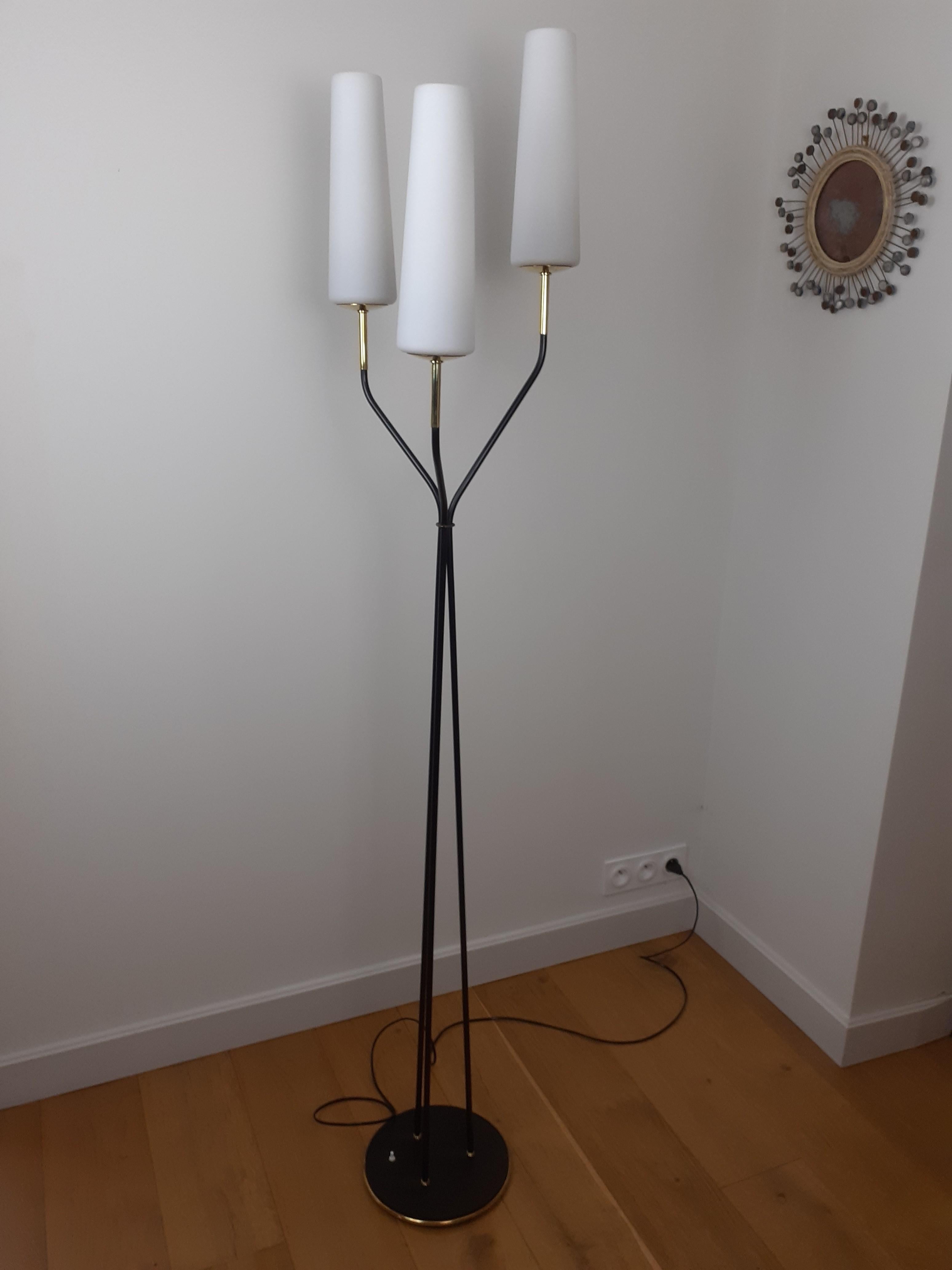 Floor Lamp with 3 Sconces, Lunel House, circa 1950 8