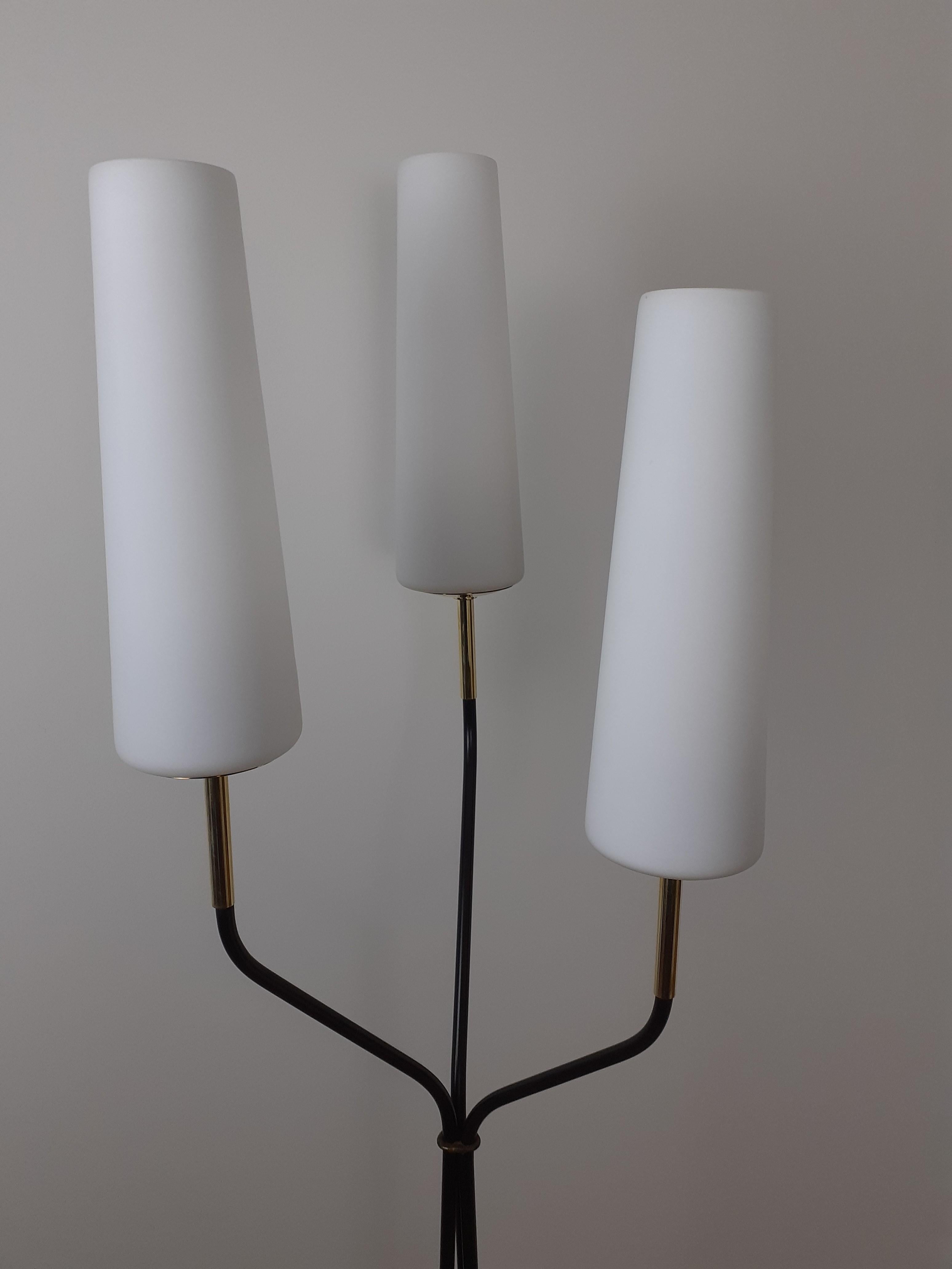 Floor Lamp with 3 Sconces, Lunel House, circa 1950 2