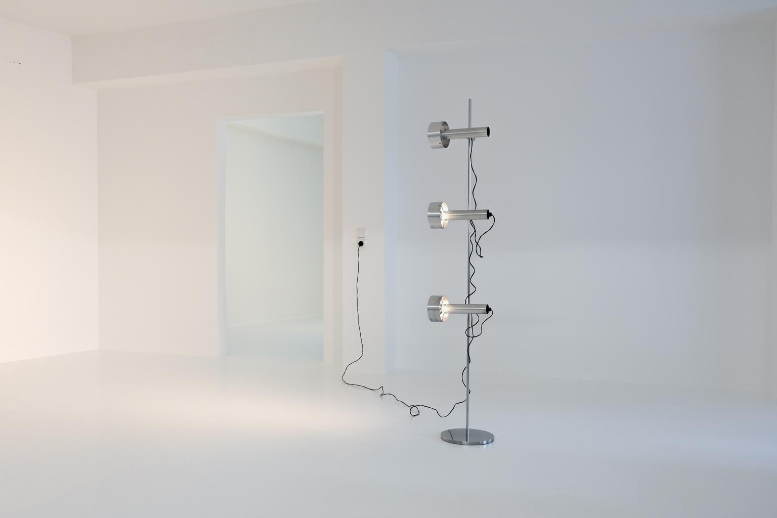 Floor Lamp with 3 Spots by Edi Franz for Swisslamps International, Zürich, 1956 In Good Condition In Frankfurt am Main, DE