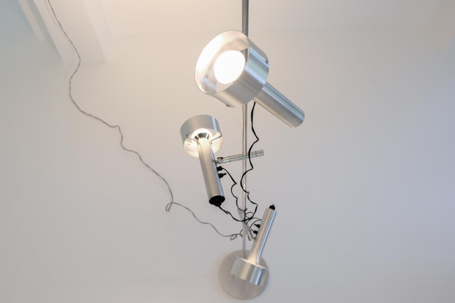 Floor Lamp with 3 Spots by Edi Franz for Swisslamps International, Zürich, 1956 1