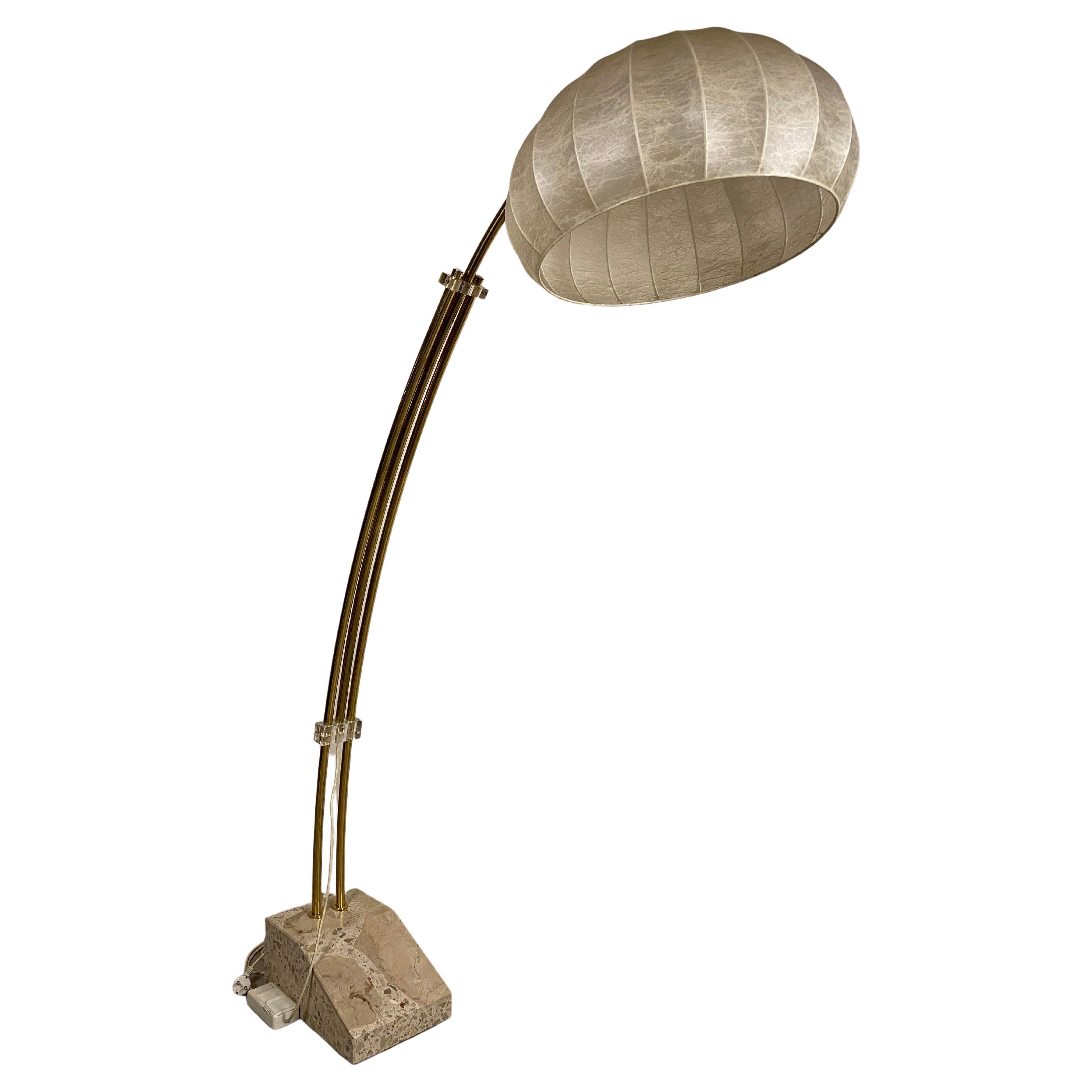 Floor Lamp with a Marble Base
