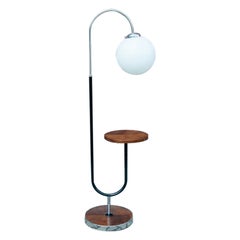 Stehlampe mit einem Tisch von J. Halabala, Tschechoslowakei, 1930er Jahre