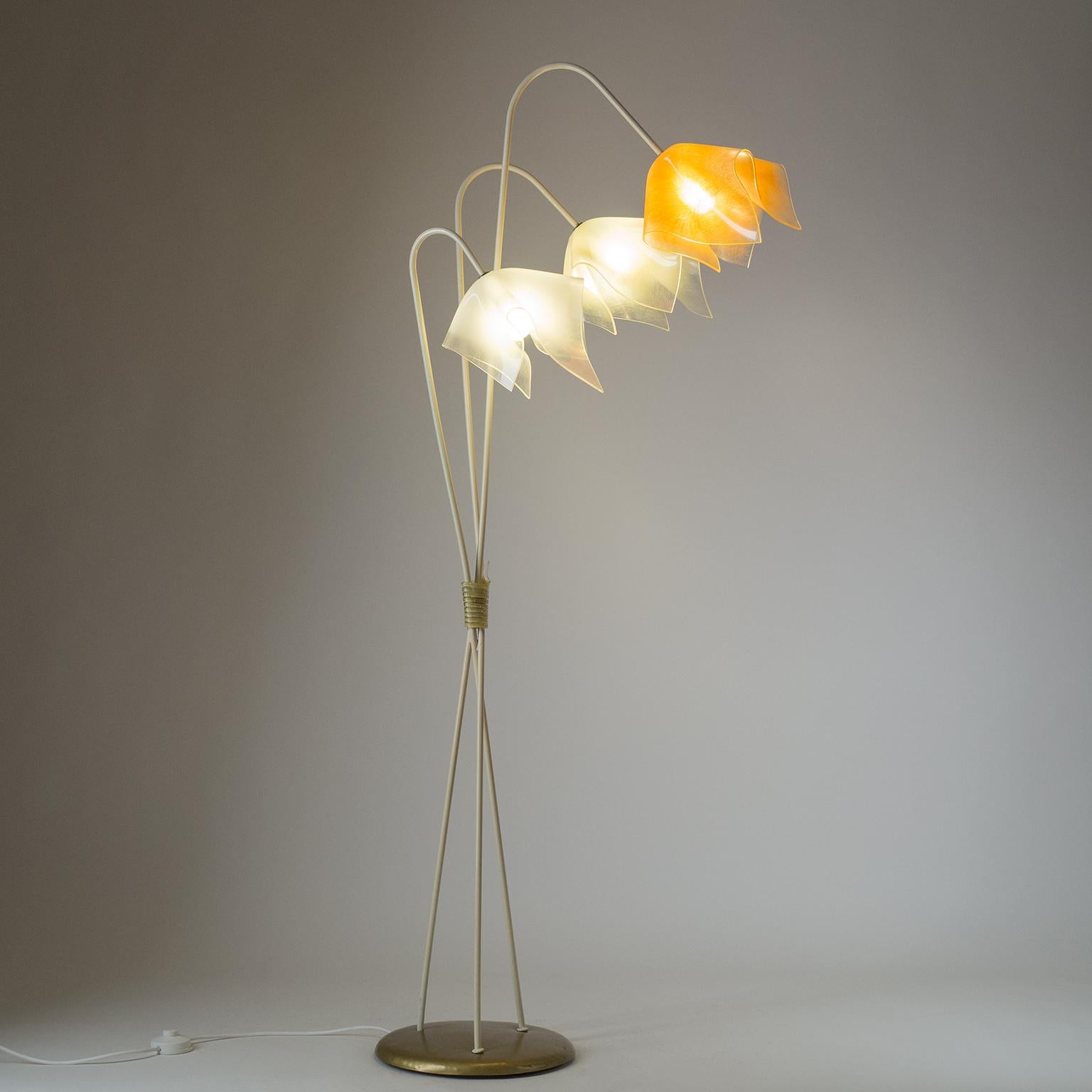 Mid-Century Modern Floor Lamp with Acrylic Shades, circa 1960