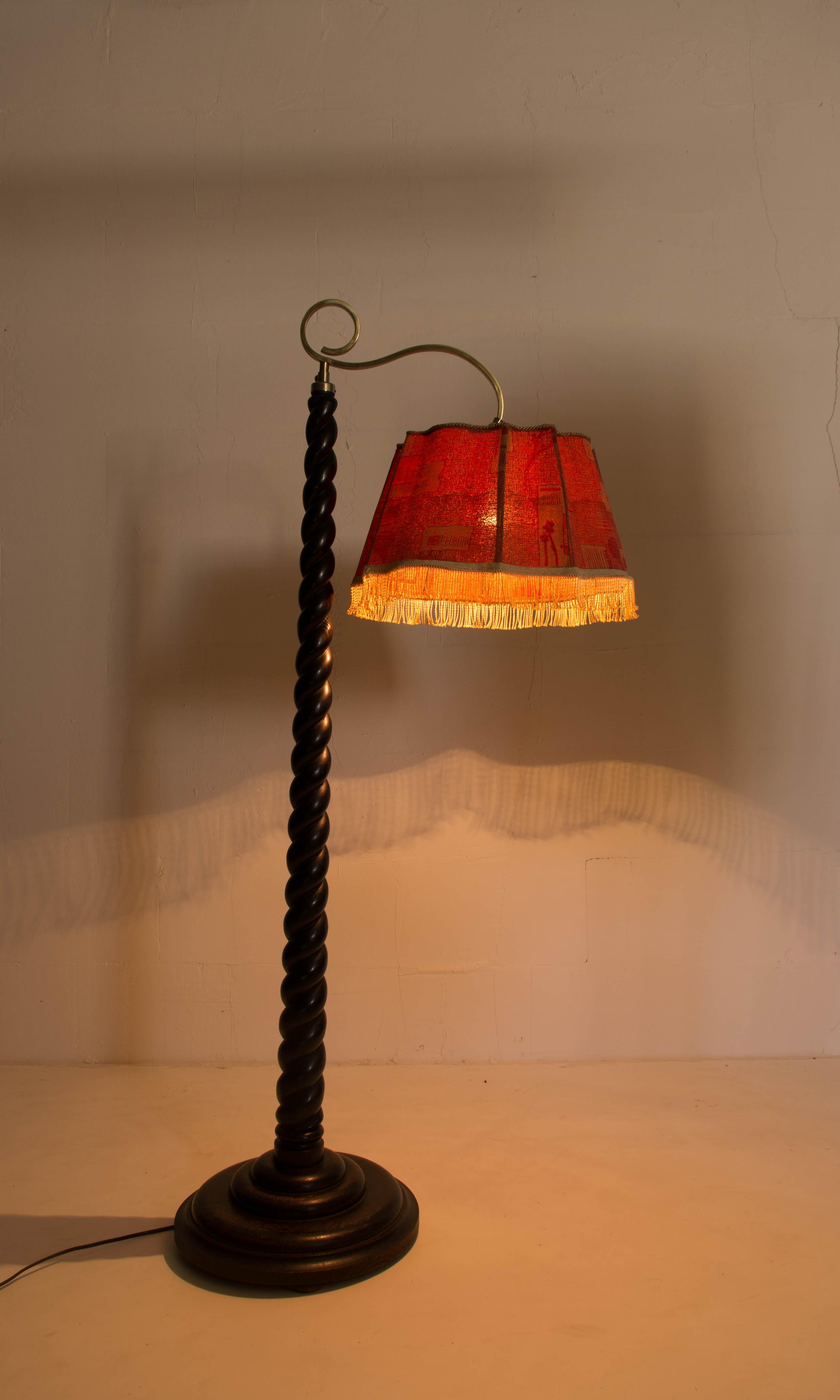 Floor Lamp with Adjustable Height, 1910s 2